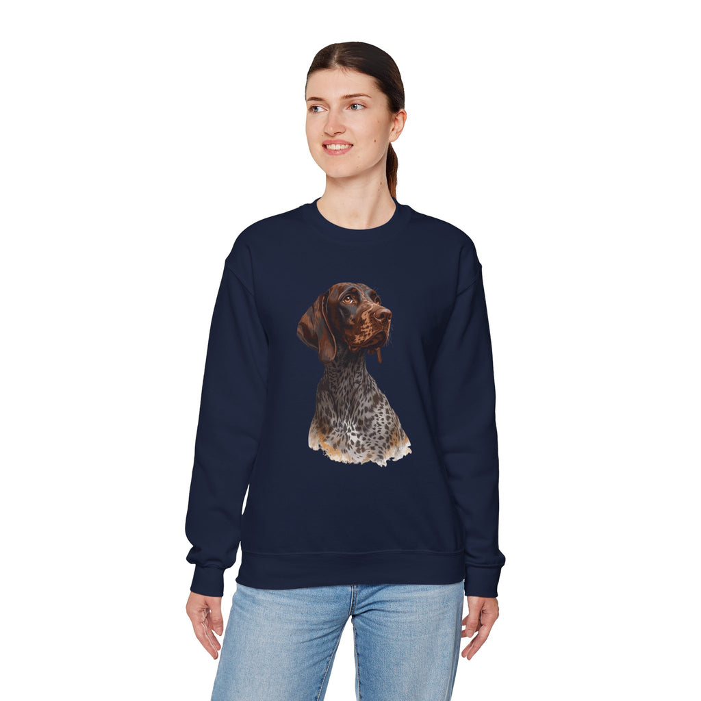 German Shorthaired Pointer Portrait Crewneck Sweatshirt