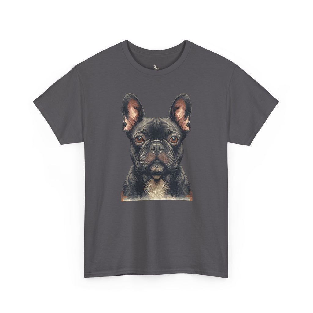 Black French Bulldog Portrait T-Shirt — Frenchie Love Graphic Tee