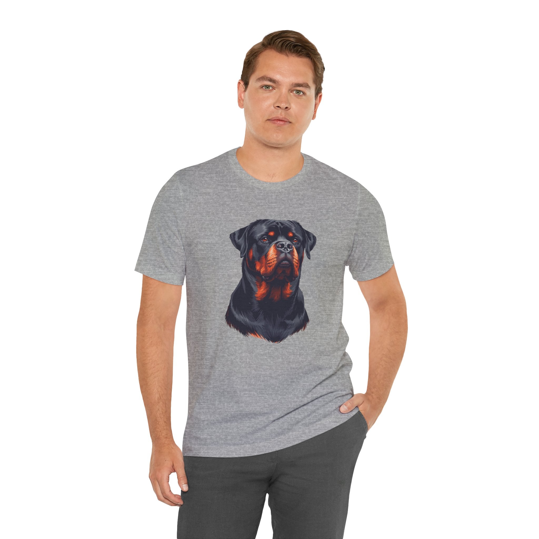 Rottweiler Portrait T-Shirt — Dog Head Tee for Rottweiler Lovers