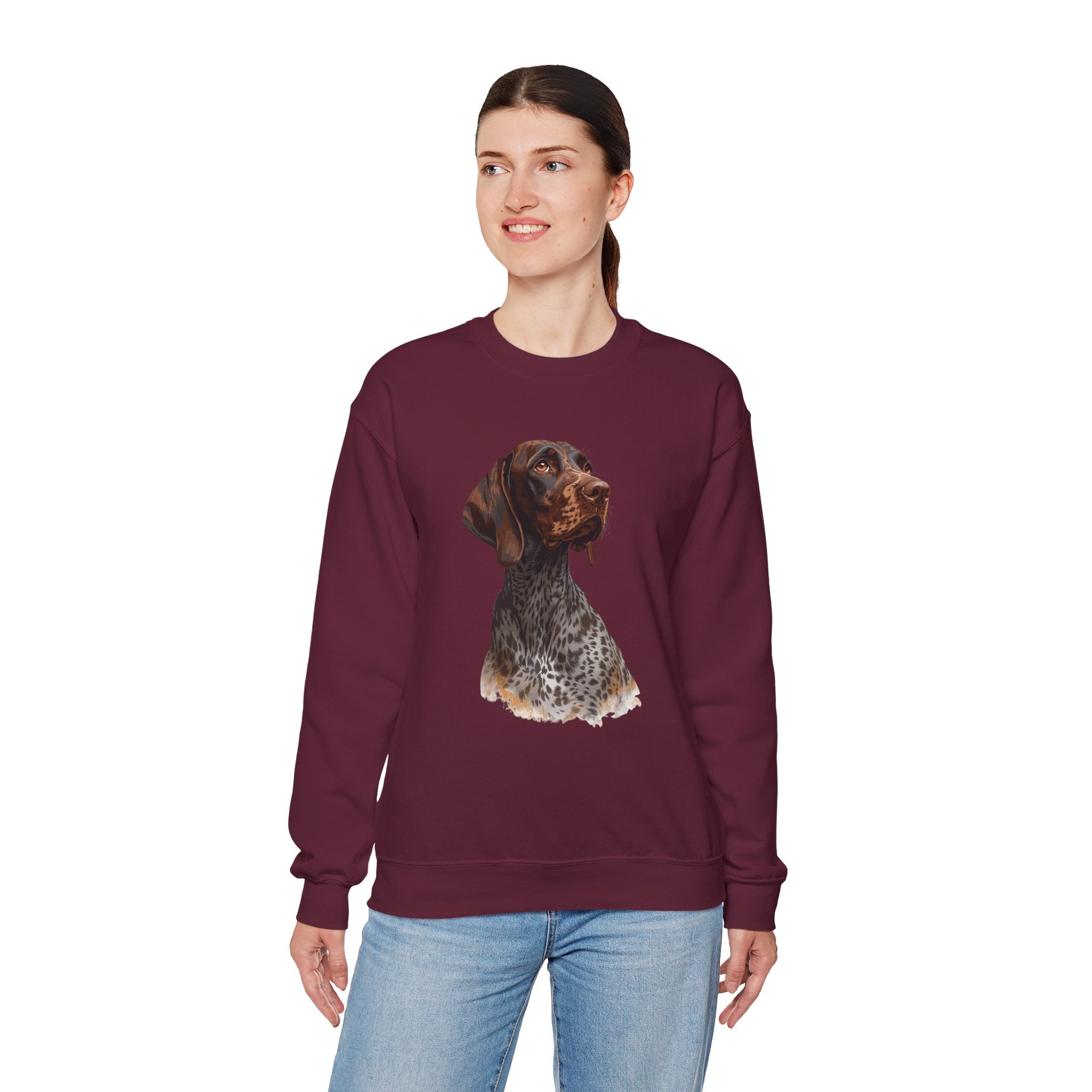 German Shorthaired Pointer Portrait Crewneck Sweatshirt