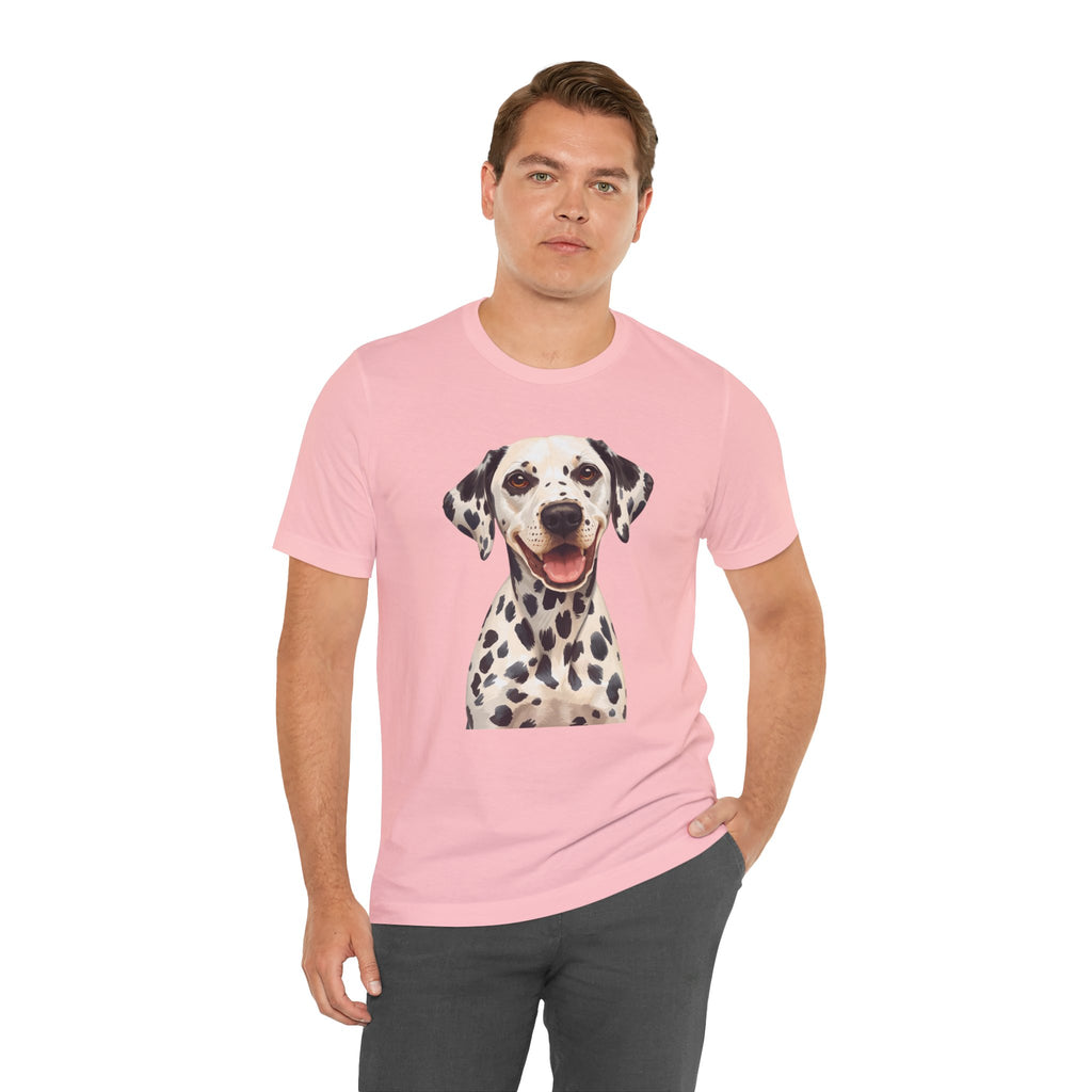 Dalmatian Dog Portrait Tee - Cute Smiling Spot Puppy T-Shirt