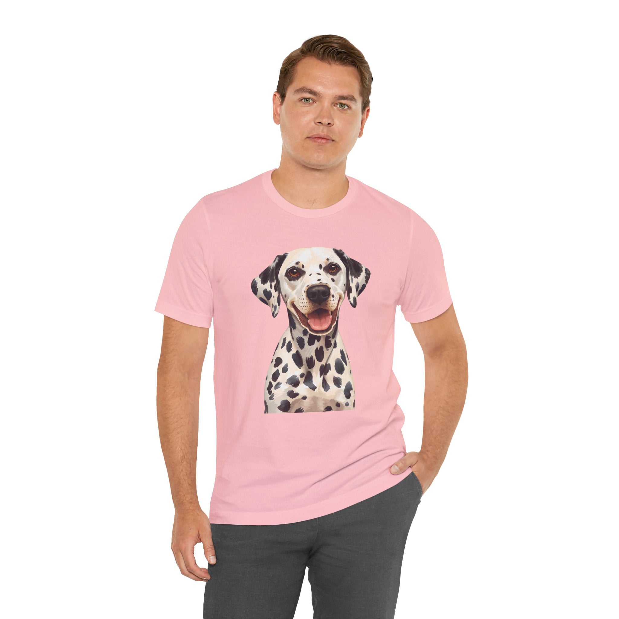 Dalmatian Dog Portrait Tee - Cute Smiling Spot Puppy T-Shirt