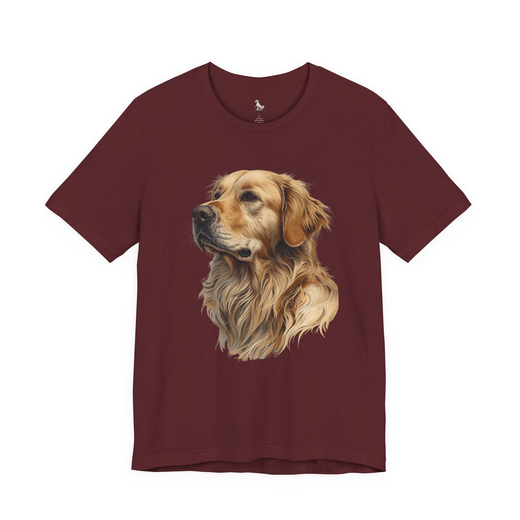 Golden Retriever Portrait T-Shirt — Realistic Dog Tee for Pet Lovers