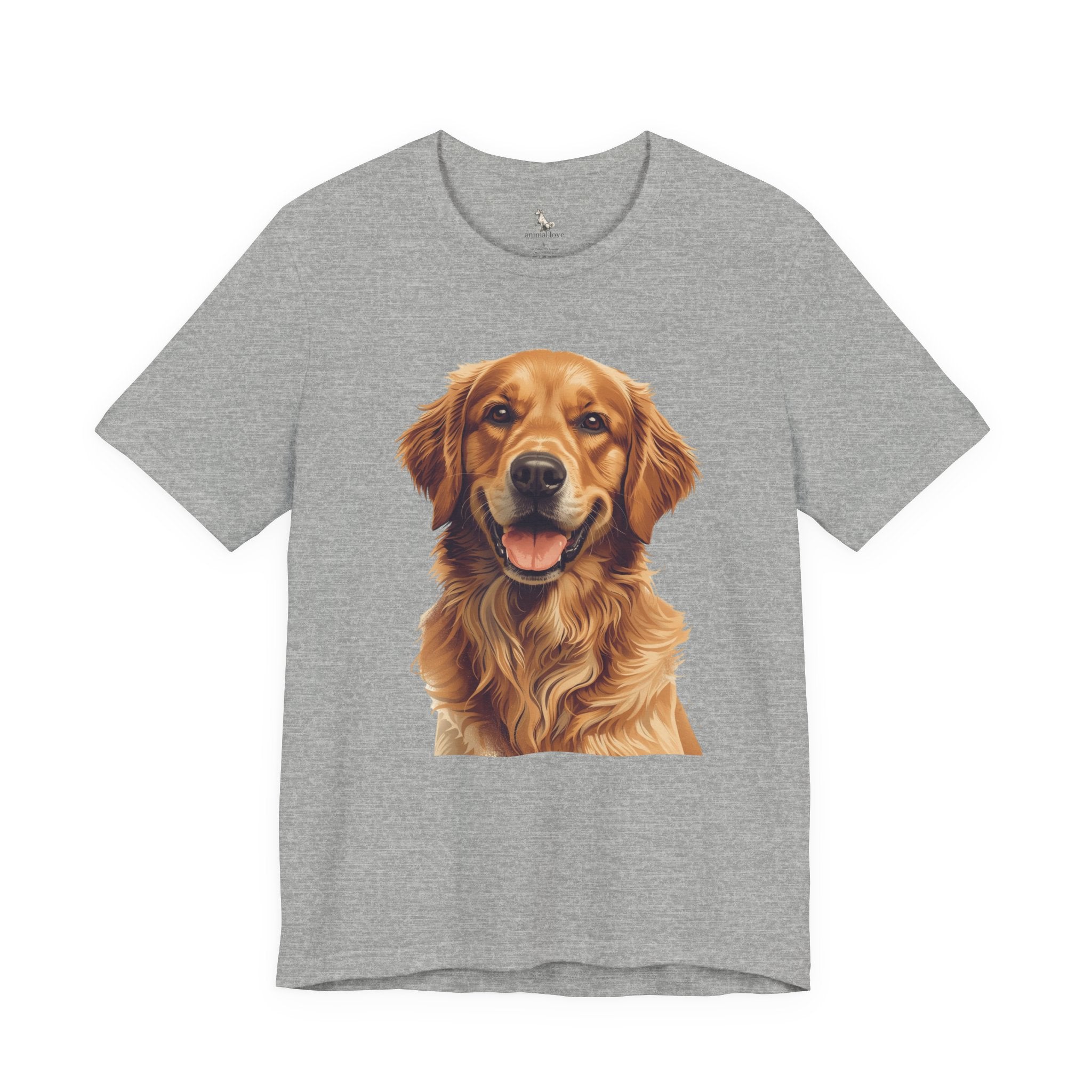 Golden Retriever Portrait T-Shirt — Smiling Dog Tee for Dog Lovers