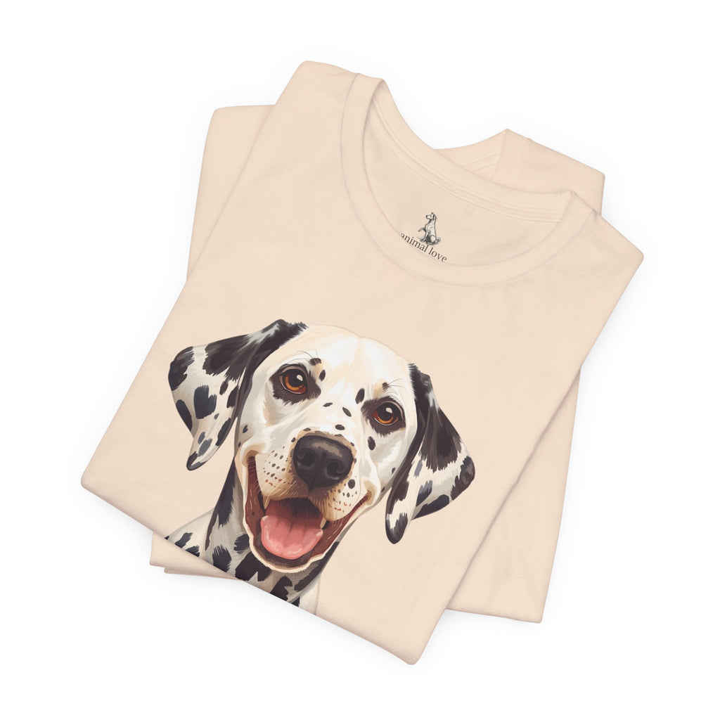Dalmatian Dog Portrait Tee - Cute Smiling Spot Puppy T-Shirt