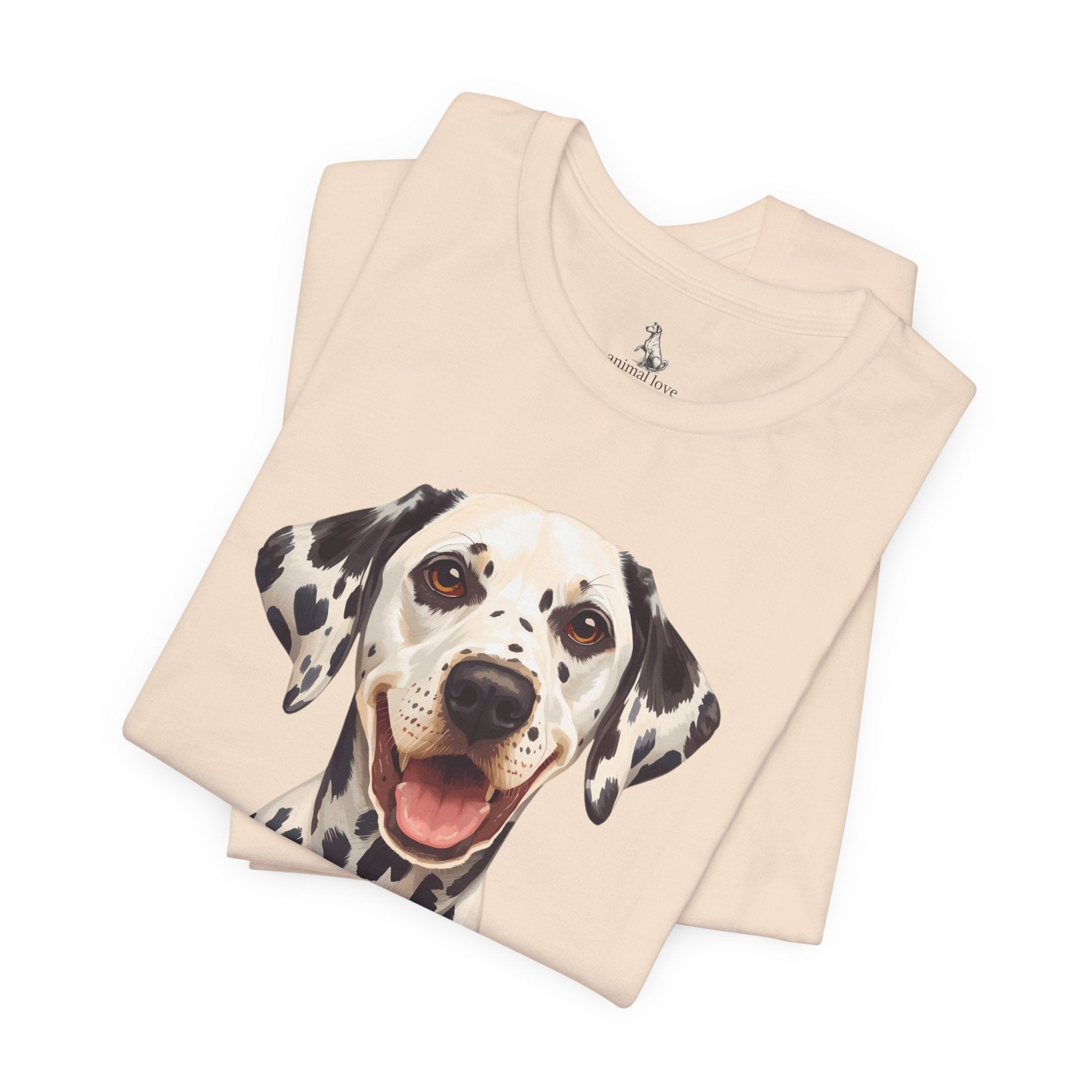 Dalmatian Dog Portrait Tee - Cute Smiling Spot Puppy T-Shirt