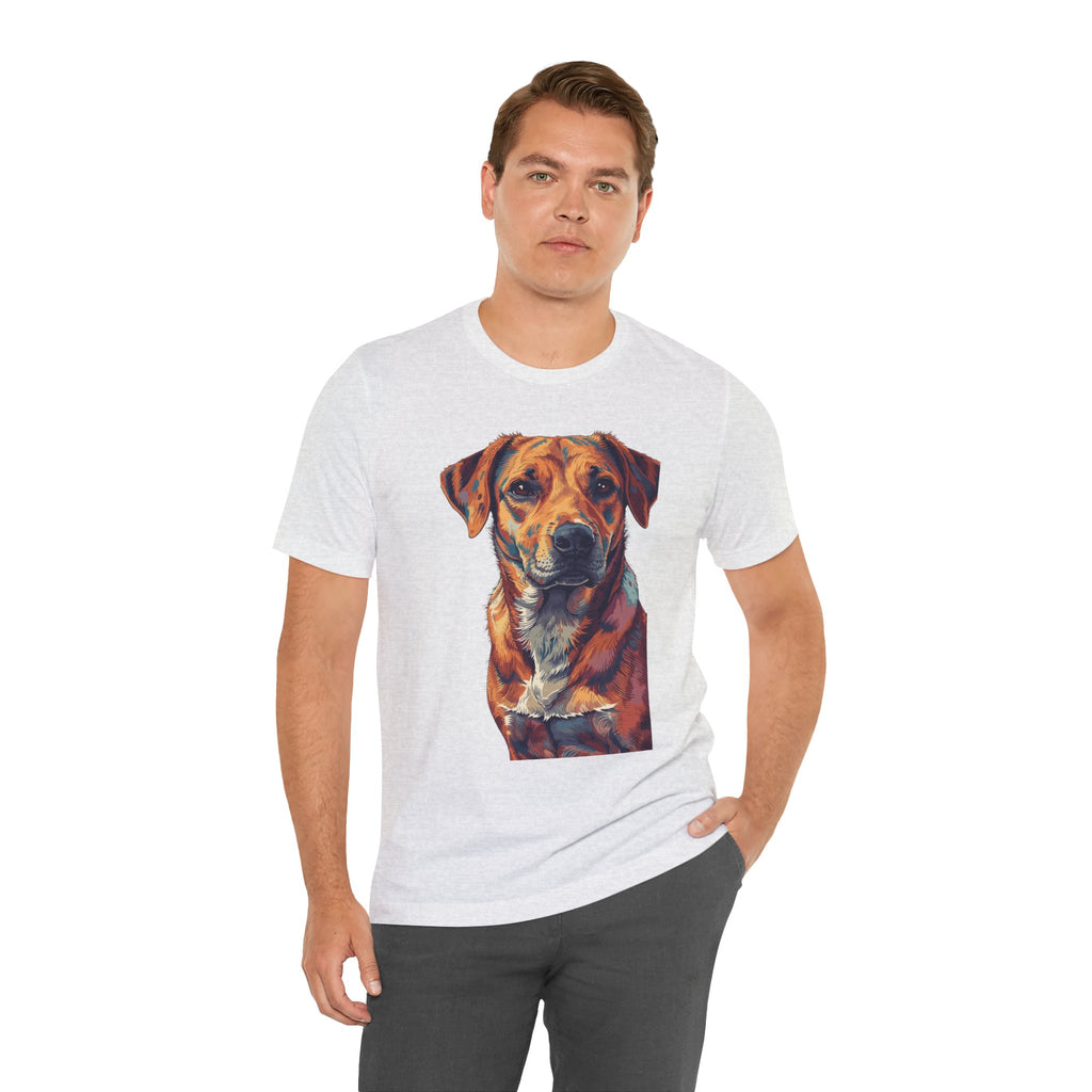 Dog Painted Portrait T-Shirt — Colorful Artistic dog shirt