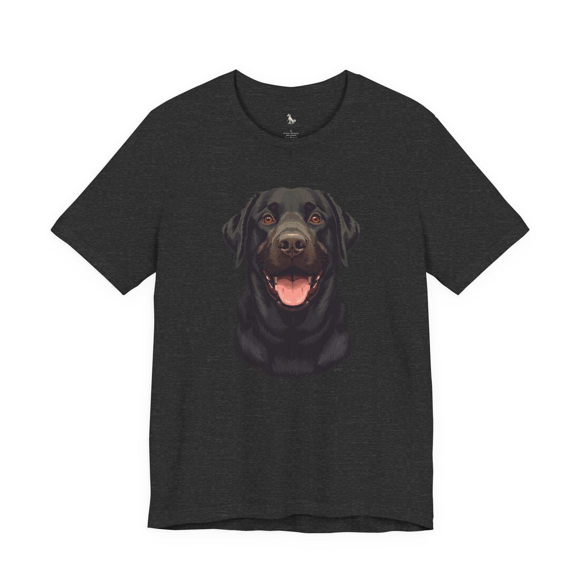 Black Labrador Portrait Tee - Happy Lab Dog Graphic T-Shirt