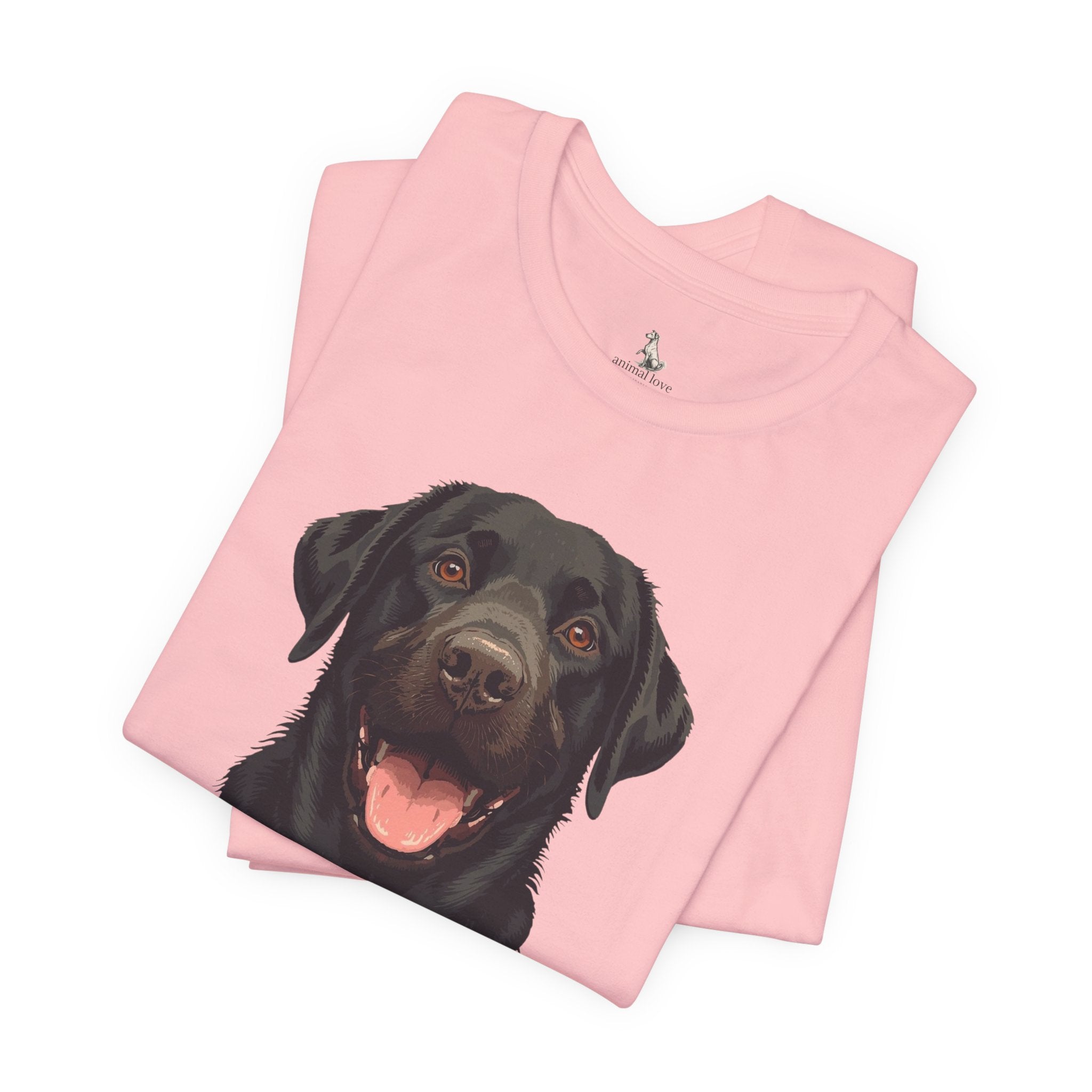 Black Labrador Portrait Tee - Happy Lab Dog Graphic T-Shirt