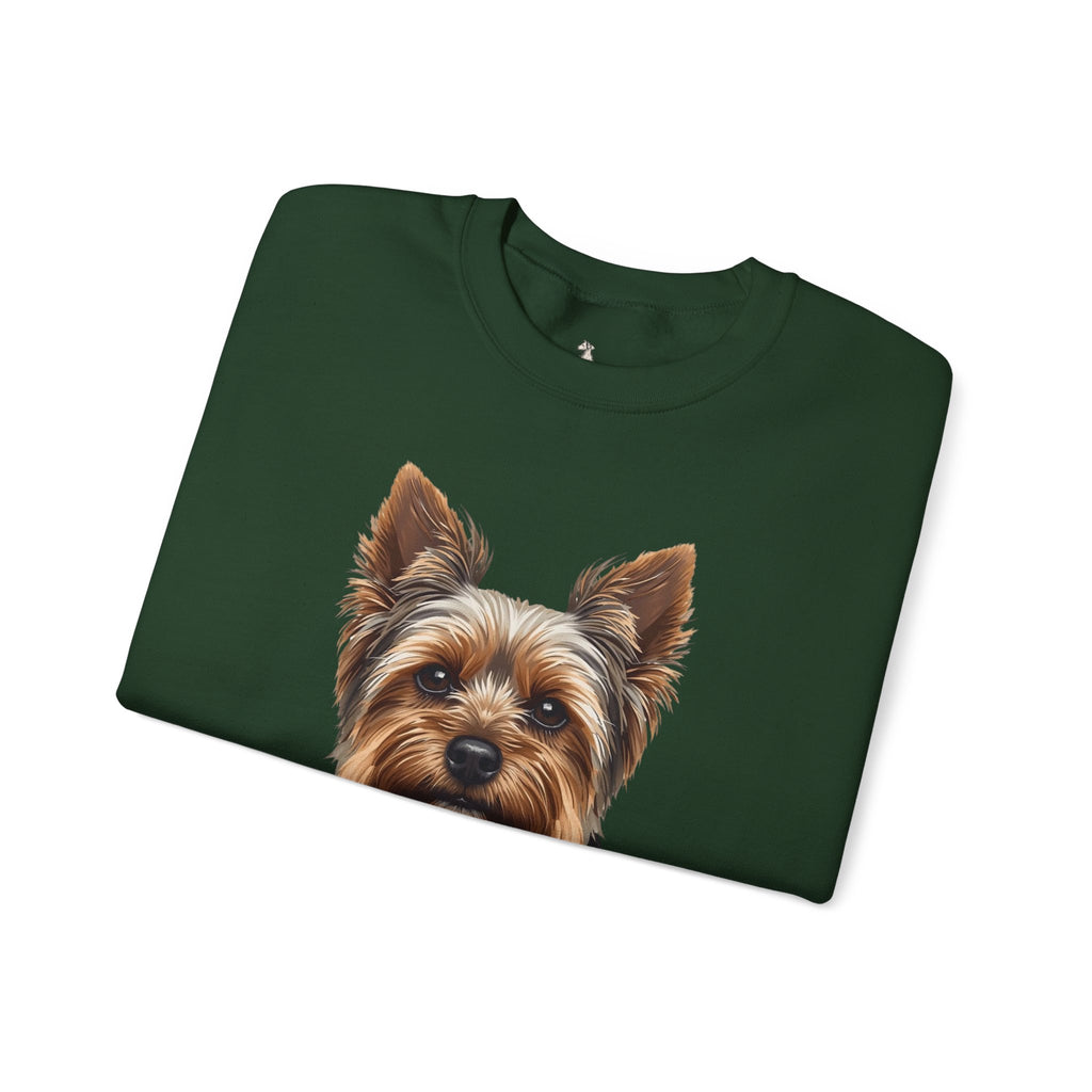 Yorkshire Terrier Crewneck Sweatshirt – Realistic Yorkie Portrait Pullover