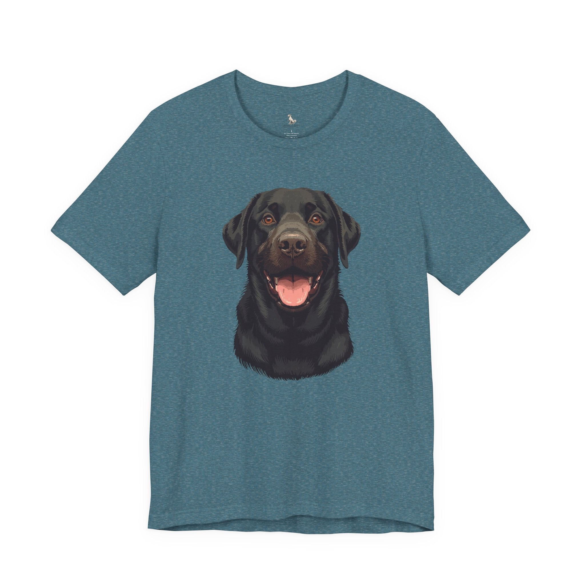Black Labrador Portrait Tee - Happy Lab Dog Graphic T-Shirt