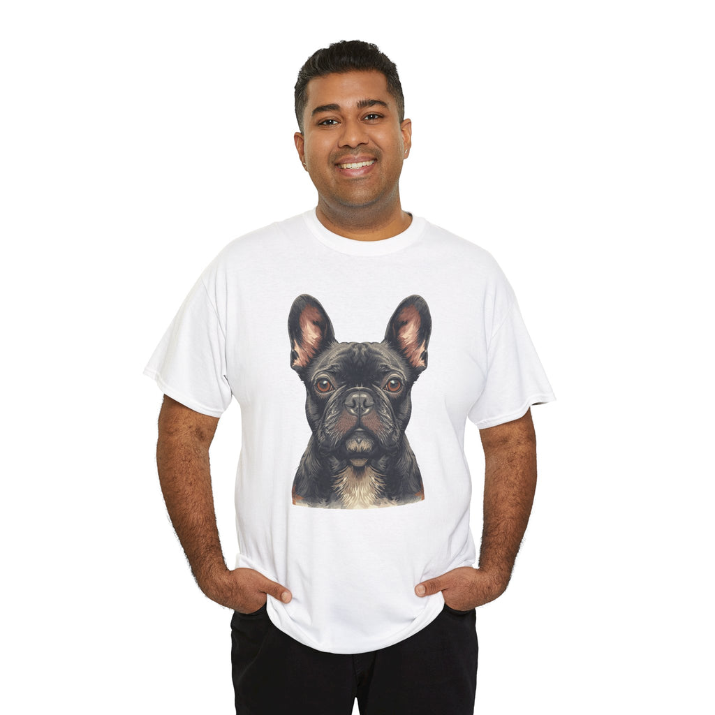 Black French Bulldog Portrait T-Shirt — Frenchie Love Graphic Tee