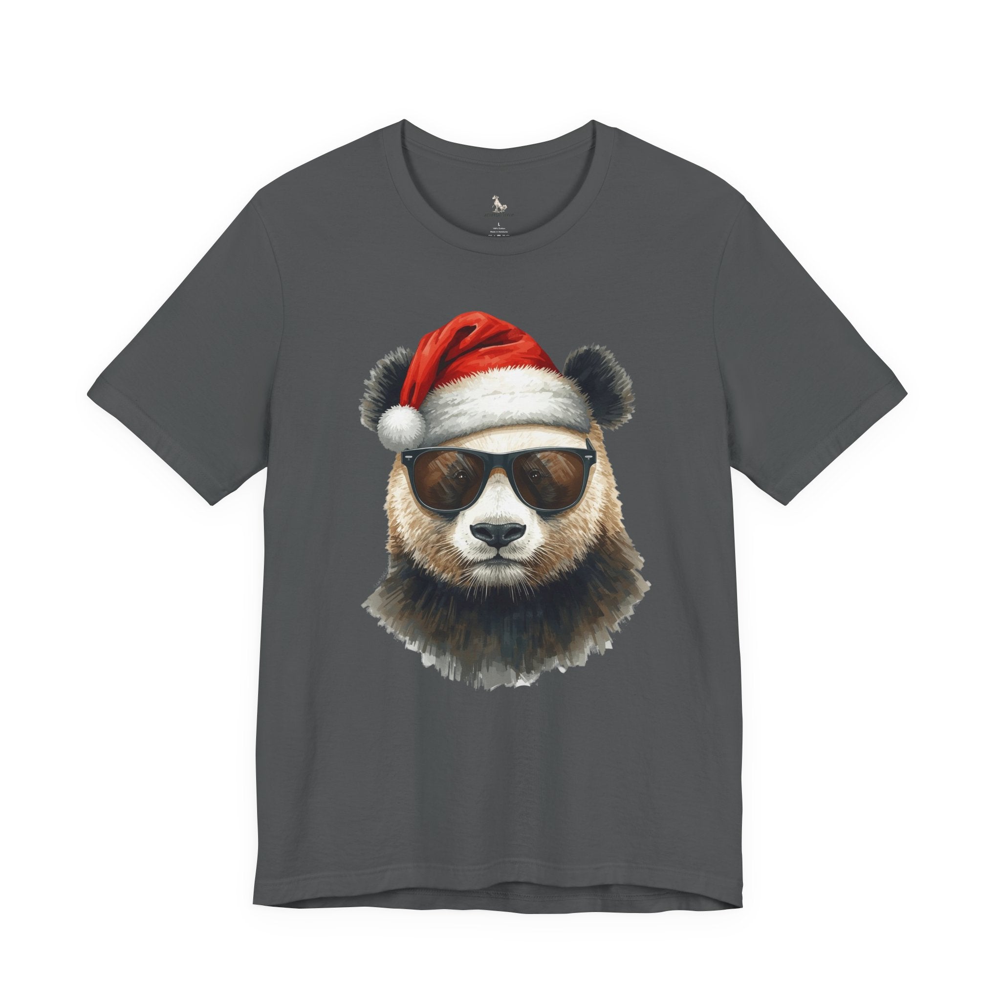 Panda With Santa Hat T-Shirt – Cool Sunglasses Holiday Tee