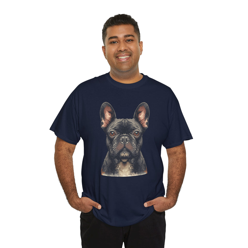 Black French Bulldog Portrait T-Shirt — Frenchie Love Graphic Tee