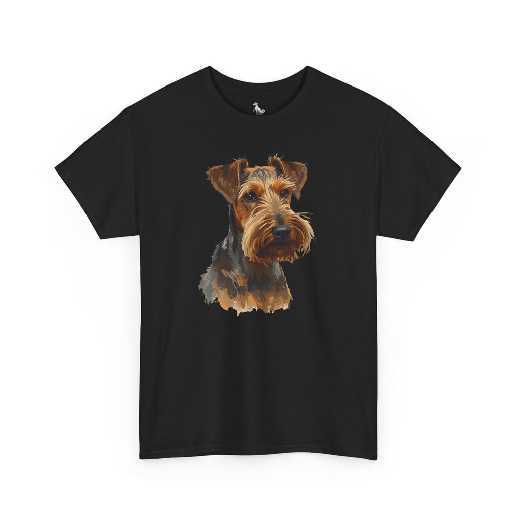 Airedale Terrier Portrait T‑Shirt – Realistic Dog Face Tee for Airedale Lovers