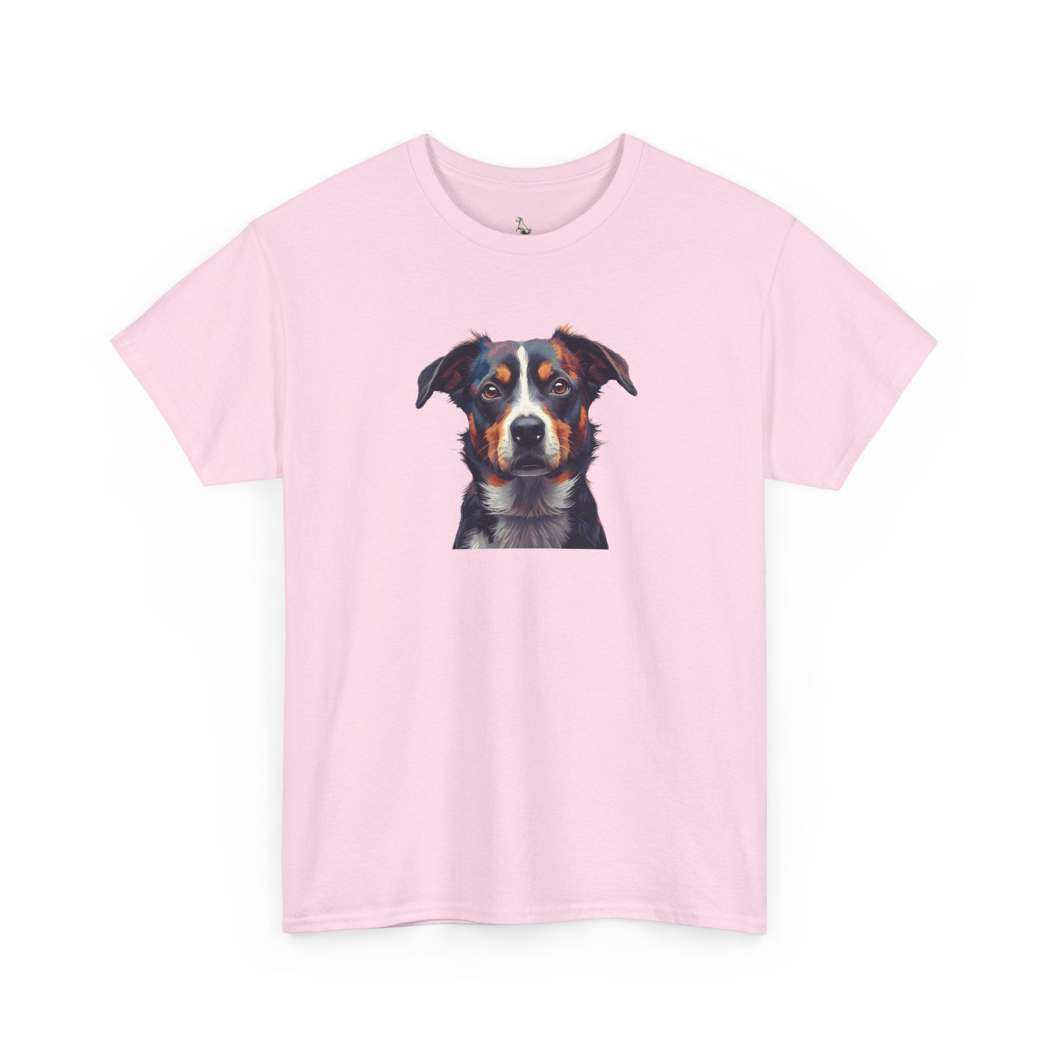 Australian Shepherd Portrait T-Shirt — Realistic Dog Face Tee for Dog Lovers