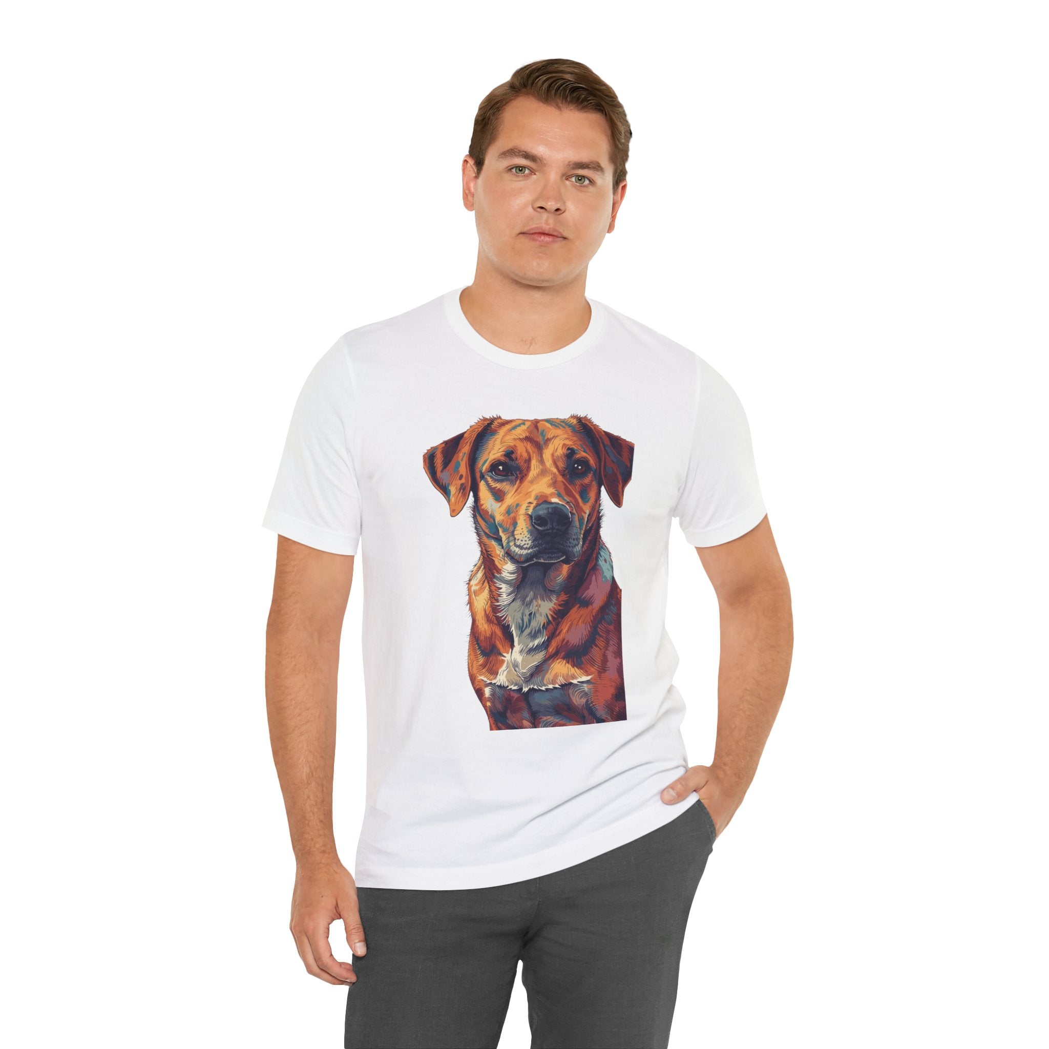 Dog Painted Portrait T-Shirt — Colorful Artistic dog shirt
