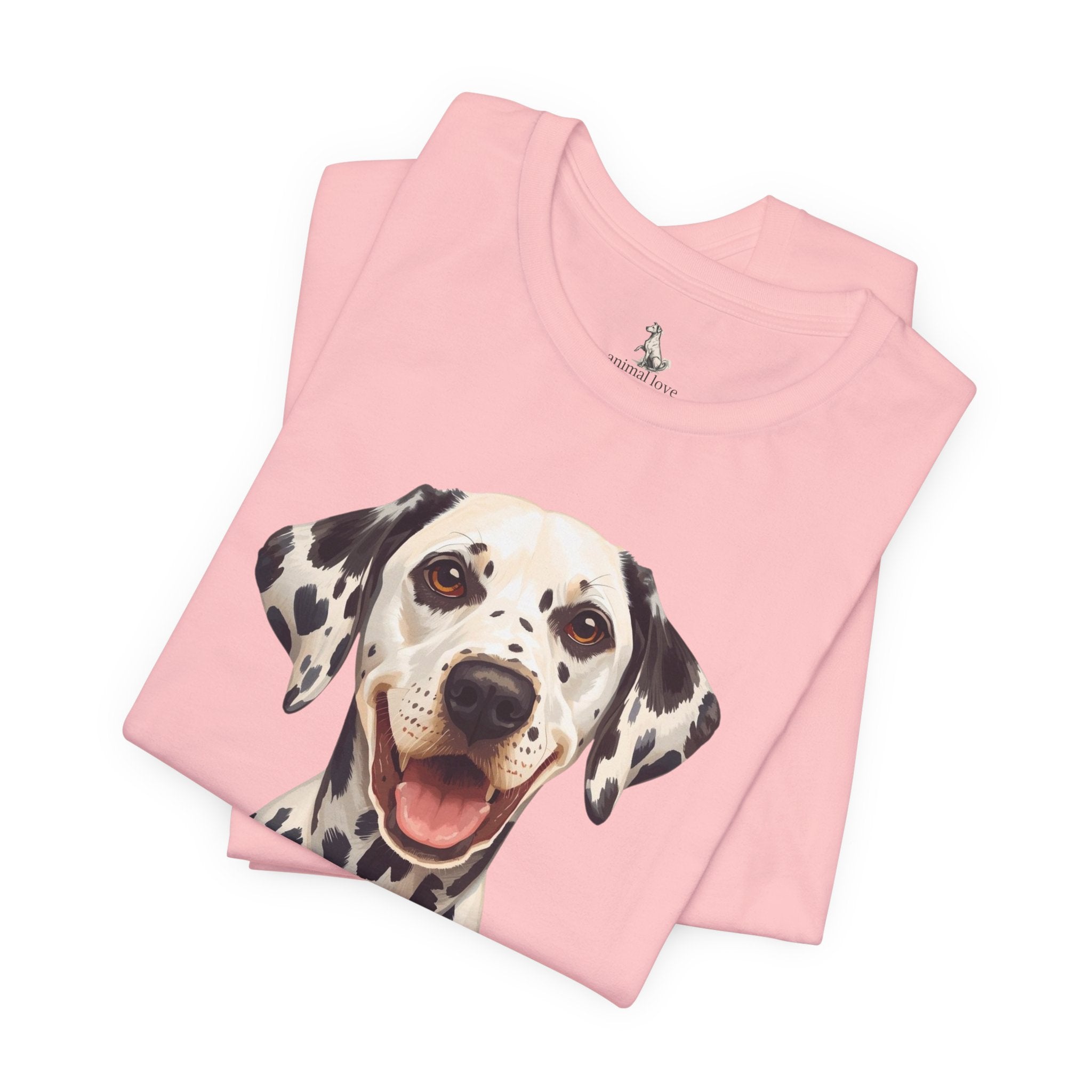 Dalmatian Dog Portrait Tee - Cute Smiling Spot Puppy T-Shirt