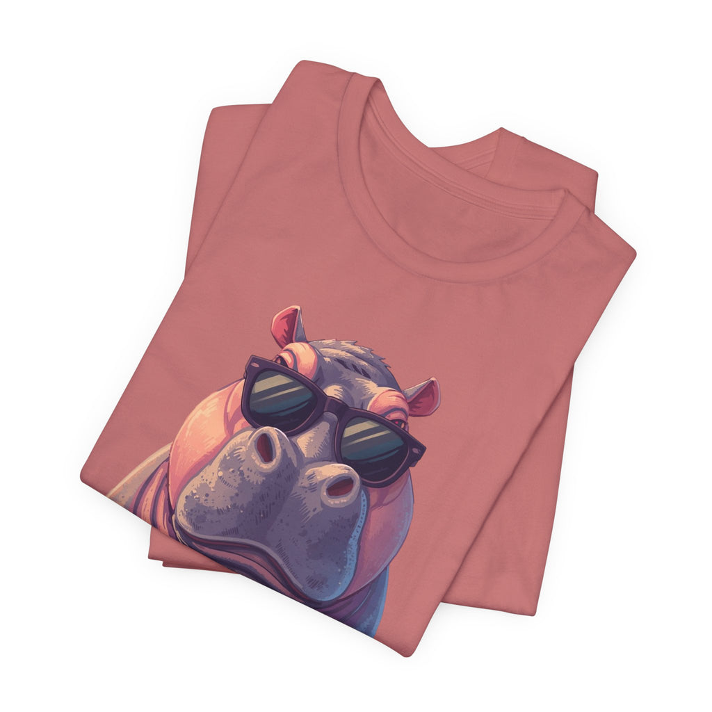 Hippo With Sunglasses Tee — Cool Funny Hippo Graphic T-Shirt