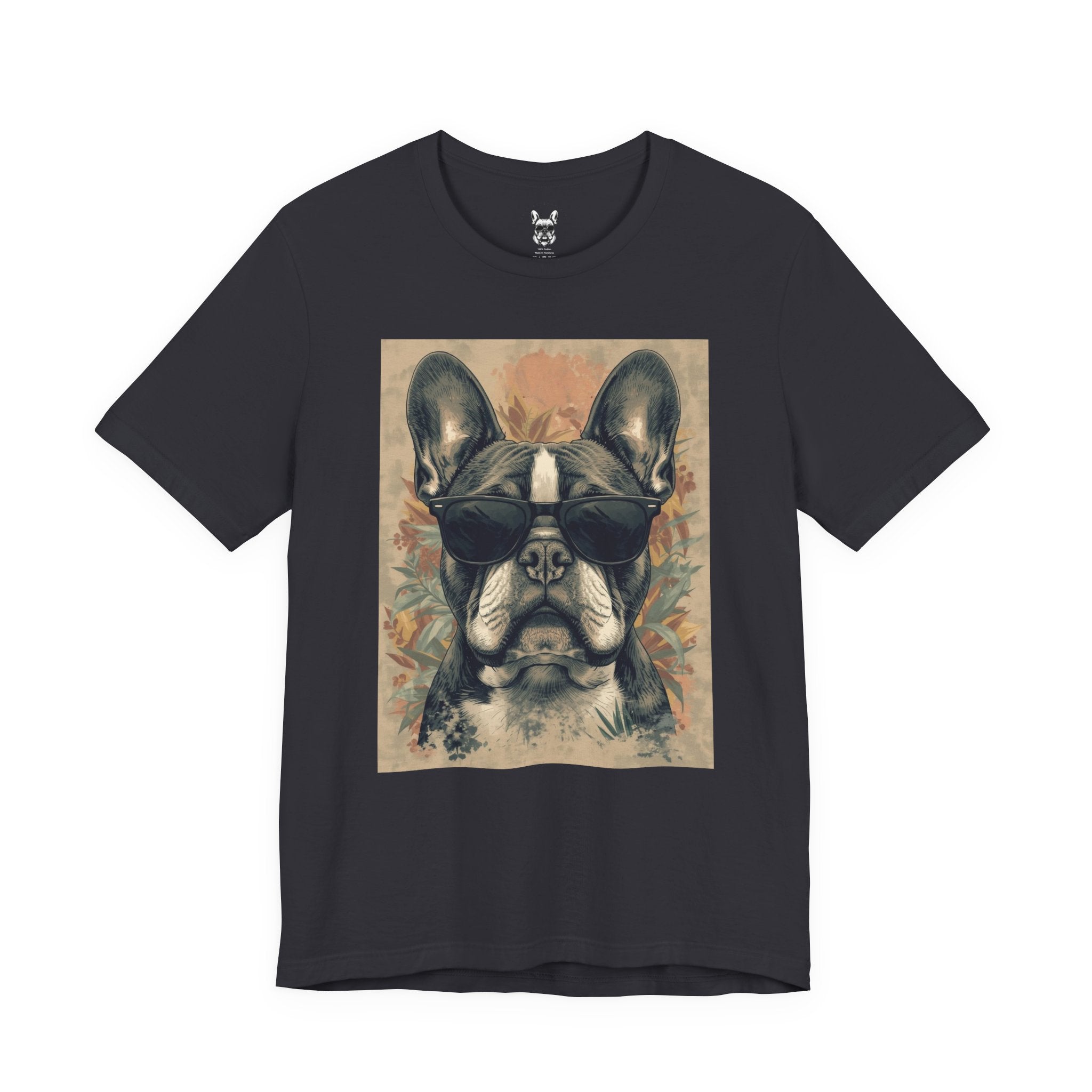 Cool French Bulldog Sunglasses T-Shirt — Vintage Dog Graphic Tee