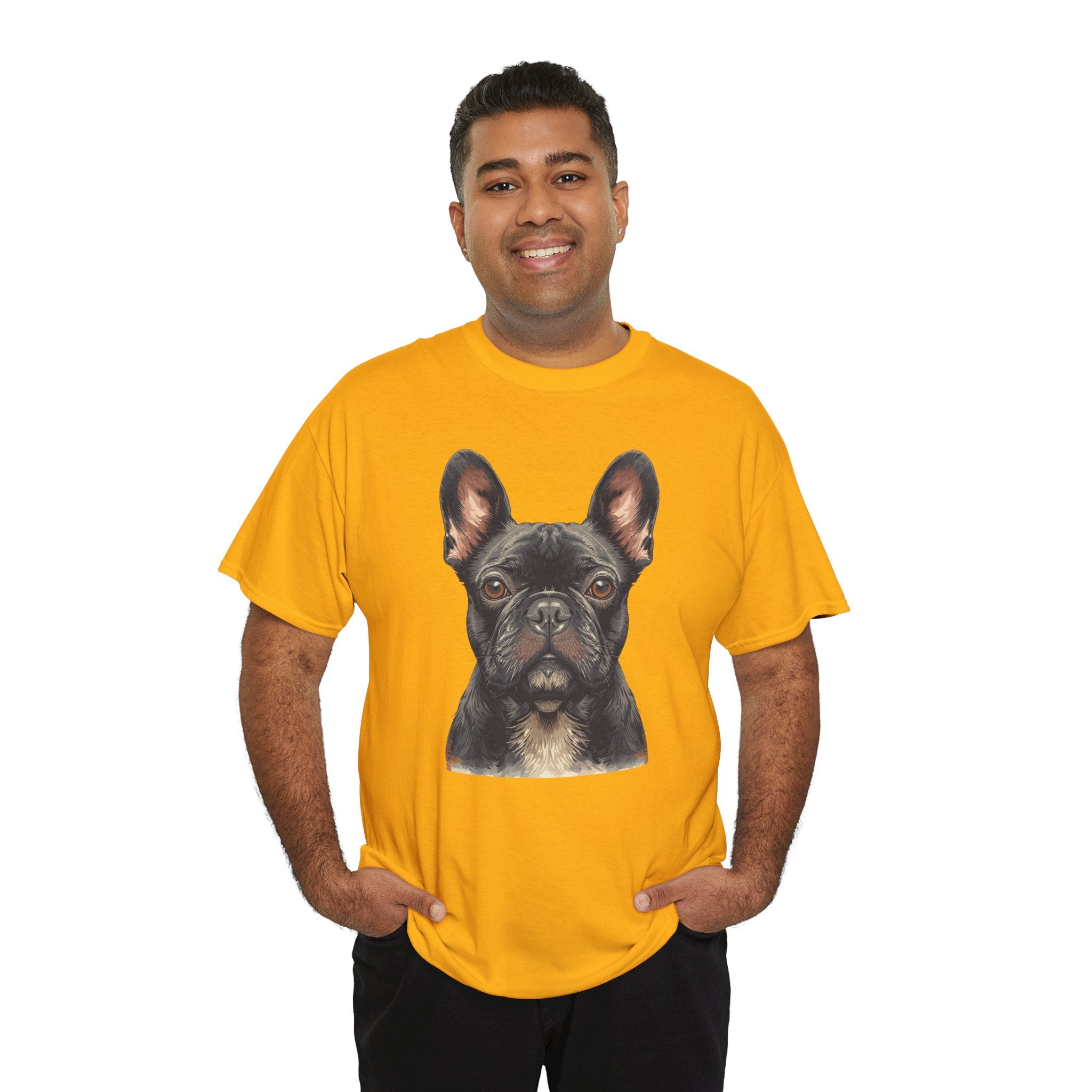 Black French Bulldog Portrait T-Shirt — Frenchie Love Graphic Tee