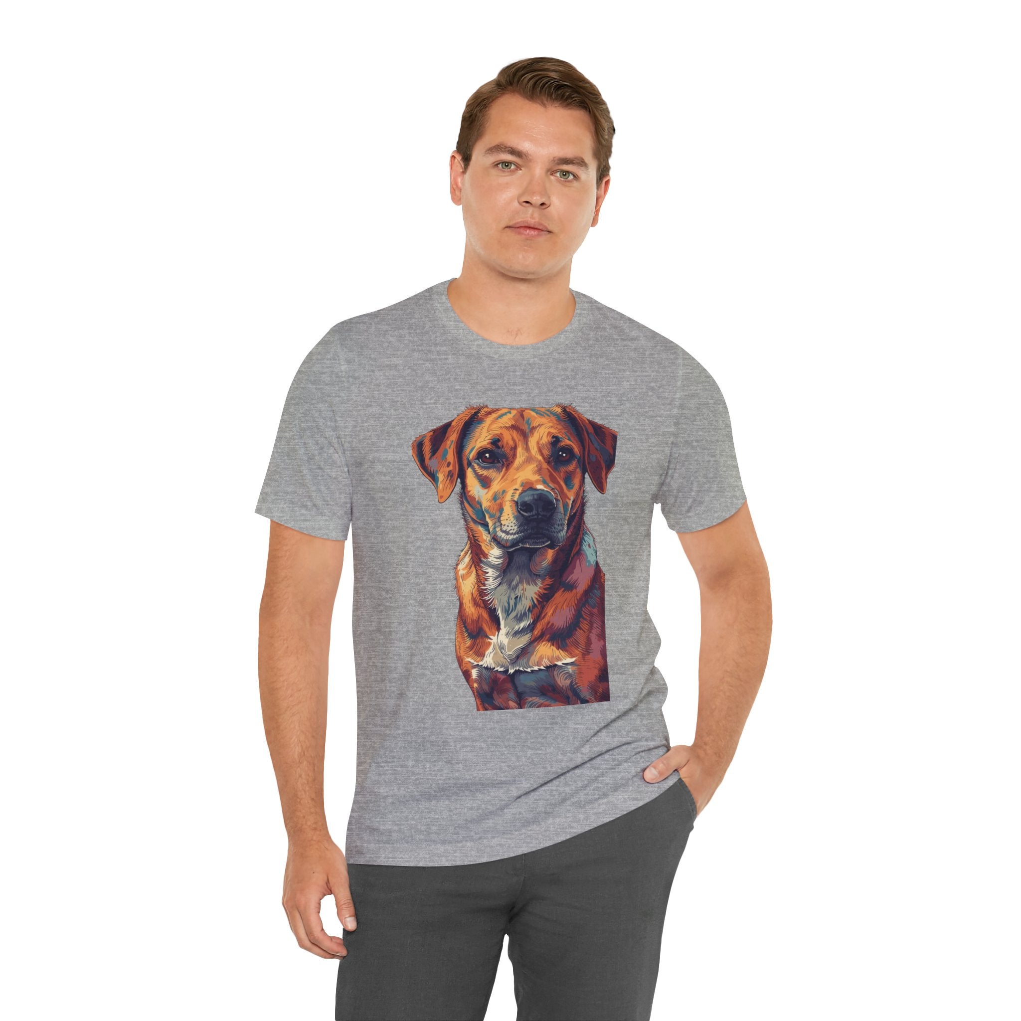 Dog Painted Portrait T-Shirt — Colorful Artistic dog shirt