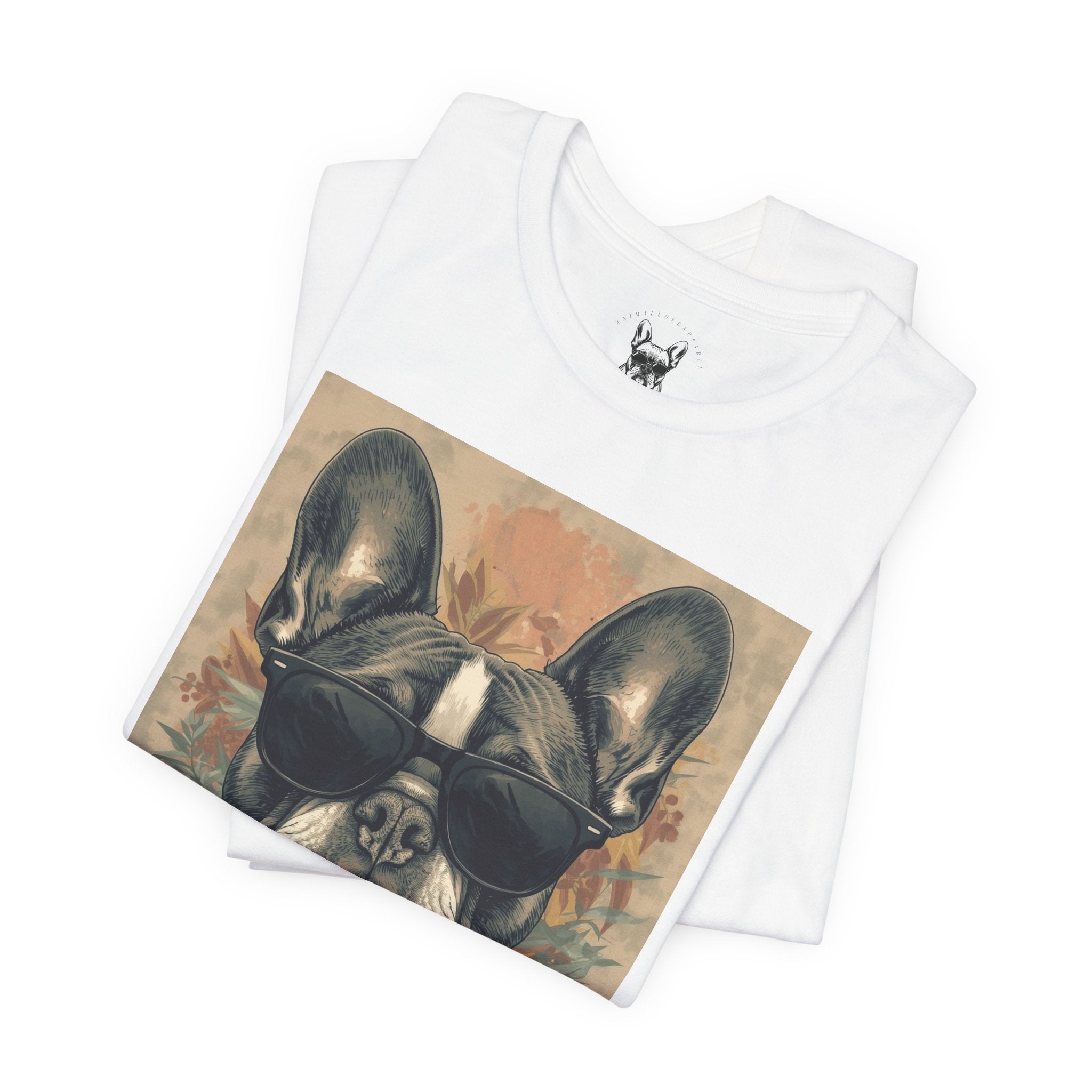 Cool French Bulldog Sunglasses T-Shirt — Vintage Dog Graphic Tee