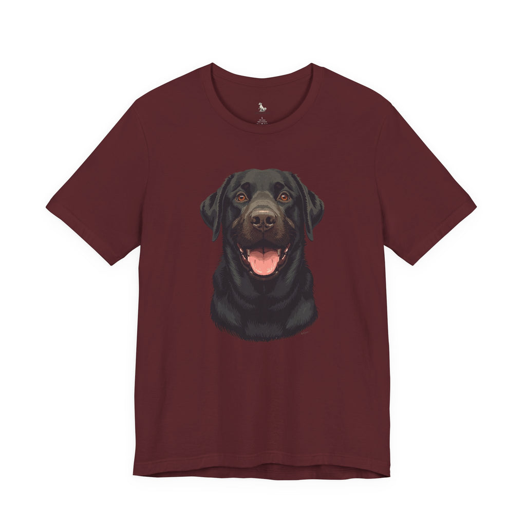 Black Labrador Portrait Tee - Happy Lab Dog Graphic T-Shirt