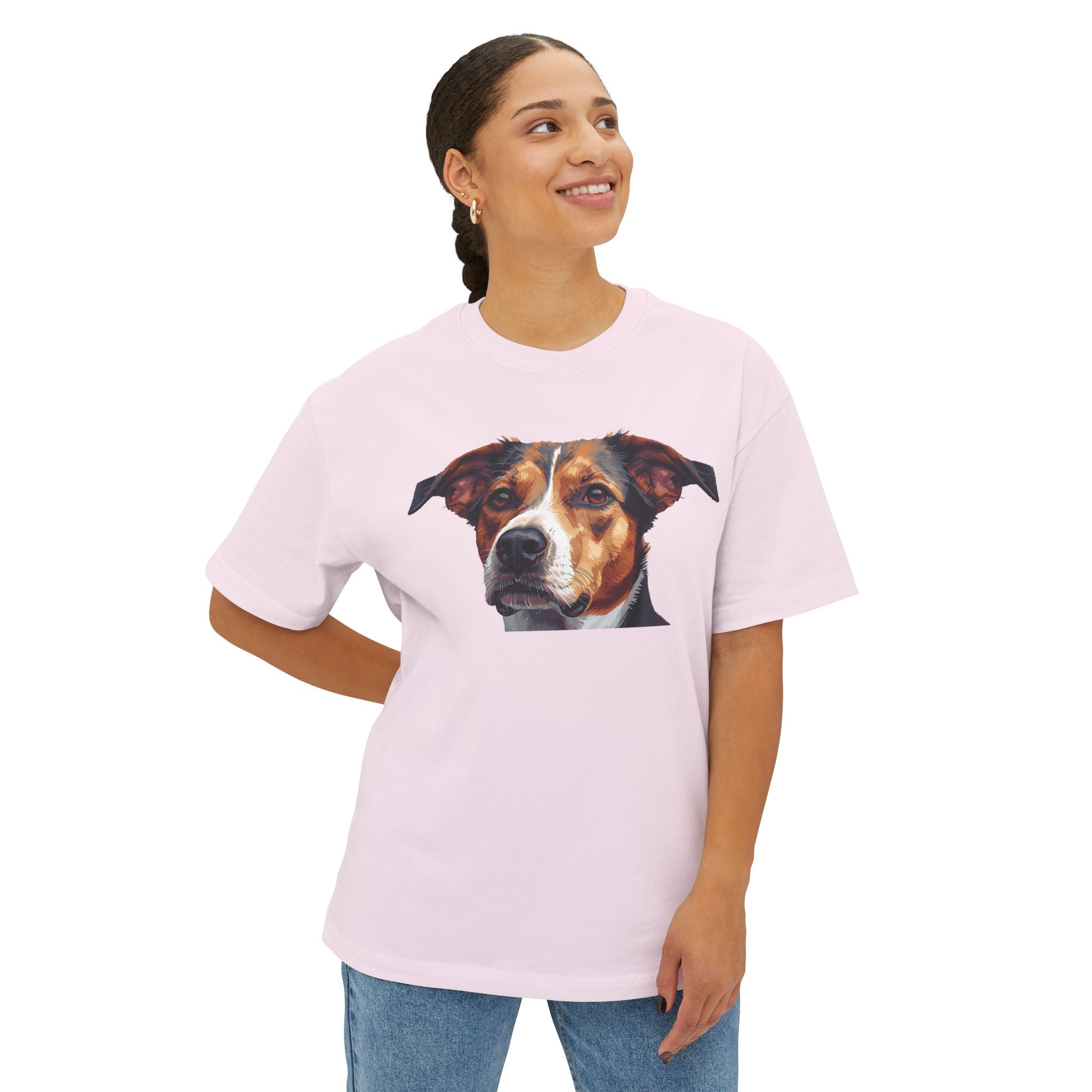 Dog Portrait Tee — Realistic Pet Face Graphic T-Shirt
