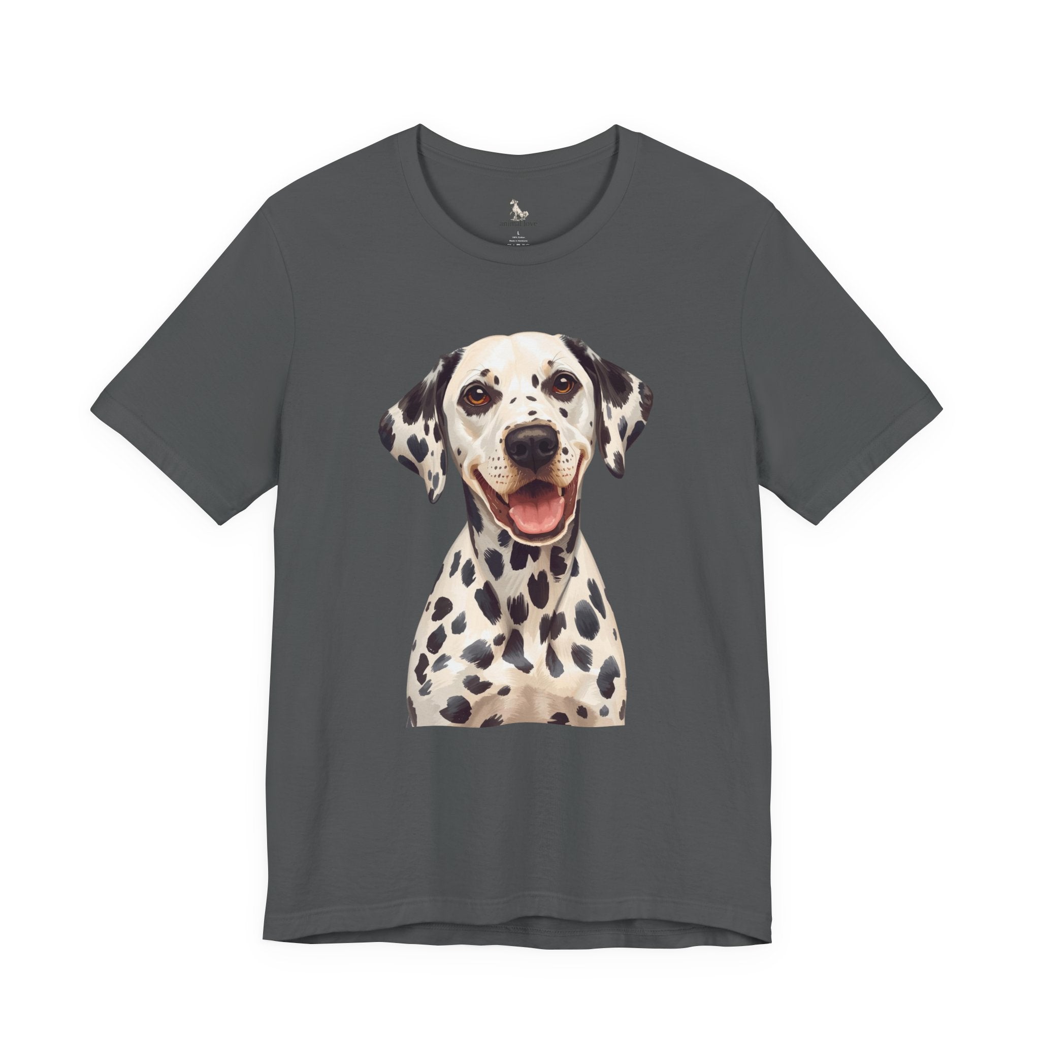 Dalmatian Dog Portrait Tee - Cute Smiling Spot Puppy T-Shirt