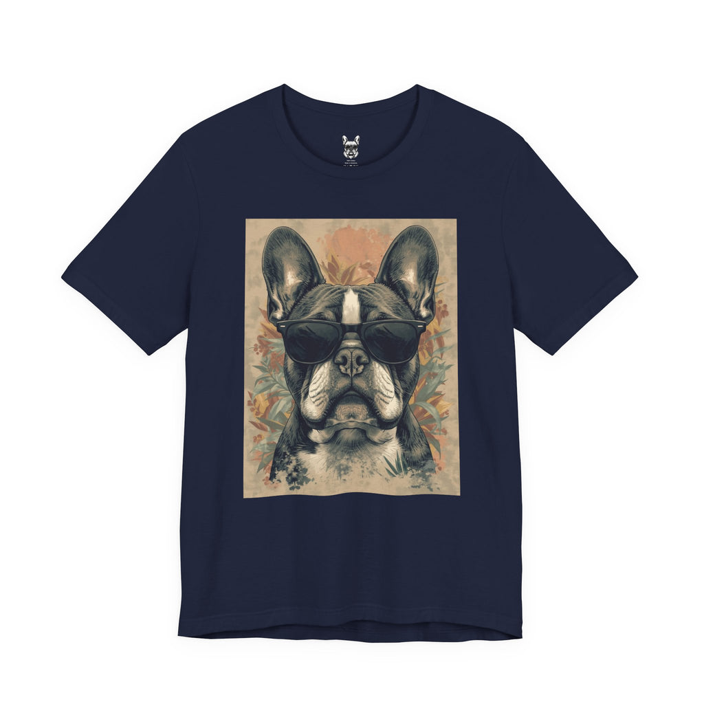 Cool French Bulldog Sunglasses T-Shirt — Vintage Dog Graphic Tee