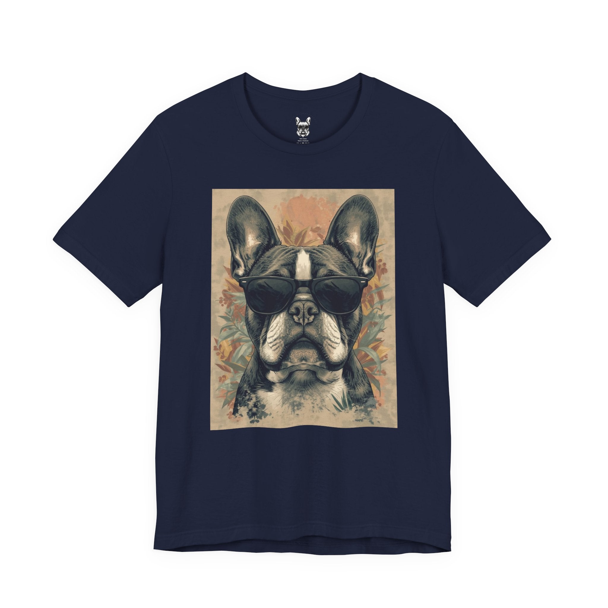 Cool French Bulldog Sunglasses T-Shirt — Vintage Dog Graphic Tee