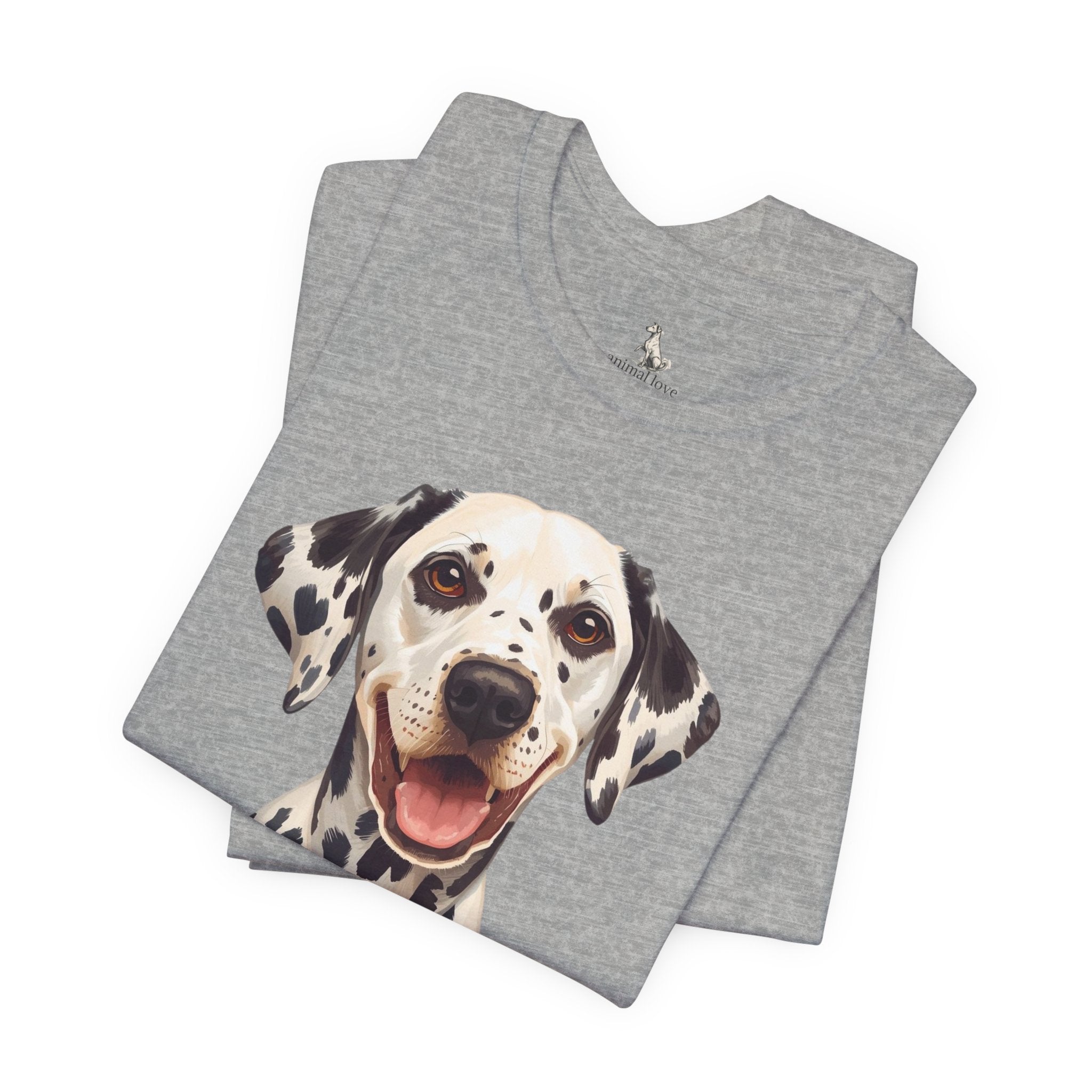 Dalmatian Dog Portrait Tee - Cute Smiling Spot Puppy T-Shirt