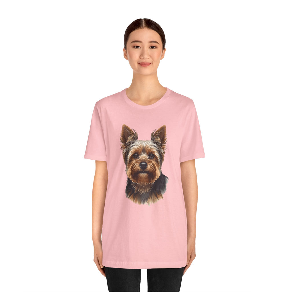 Yorkshire Terrier Portrait Tee — Realistic Cute Yorkie Dog T‑Shirt