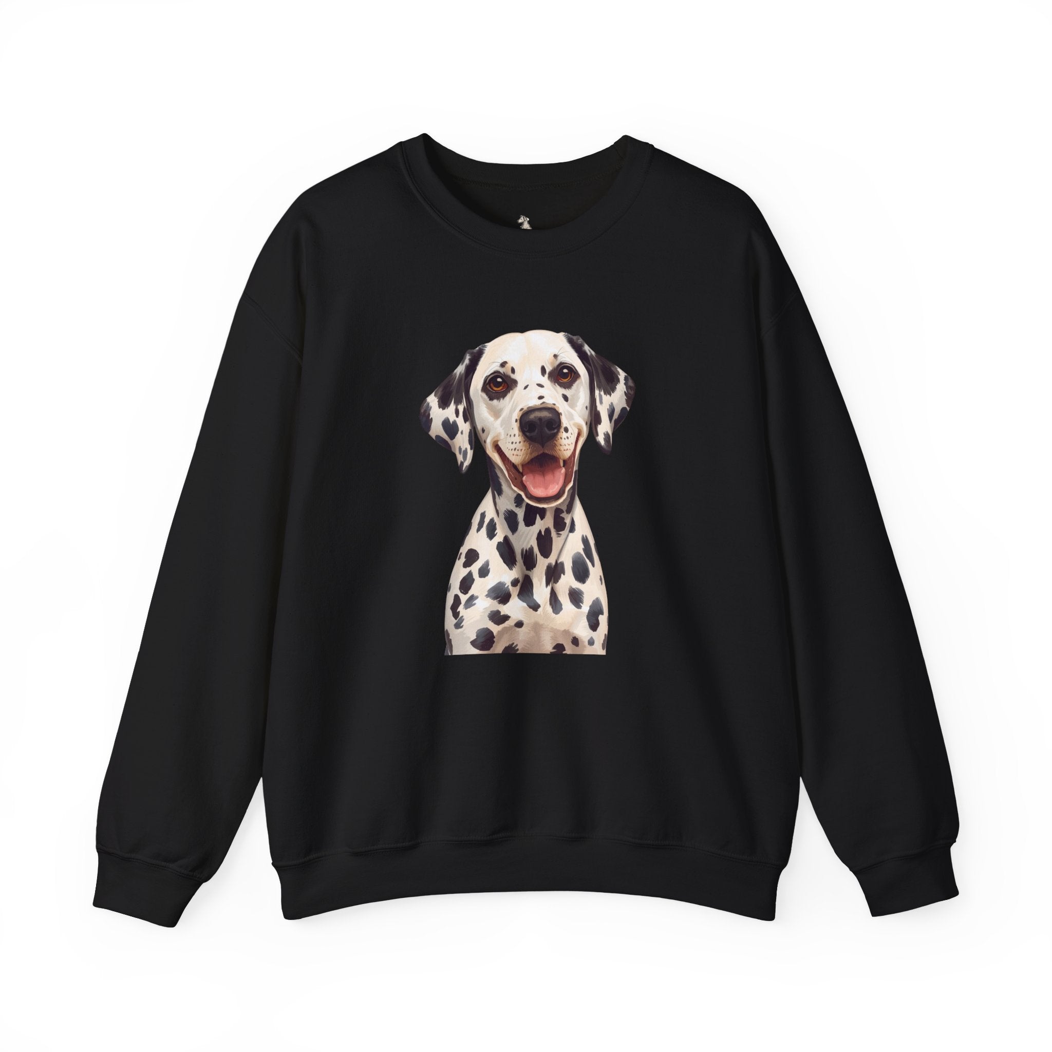 Dalmatian Smile Crewneck Sweatshirt — Cute Dog Graphic Pullover
