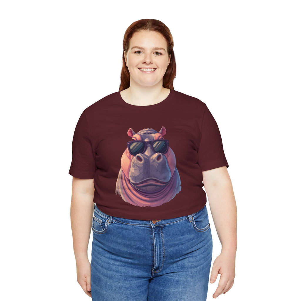 Hippo With Sunglasses Tee — Cool Funny Hippo Graphic T-Shirt