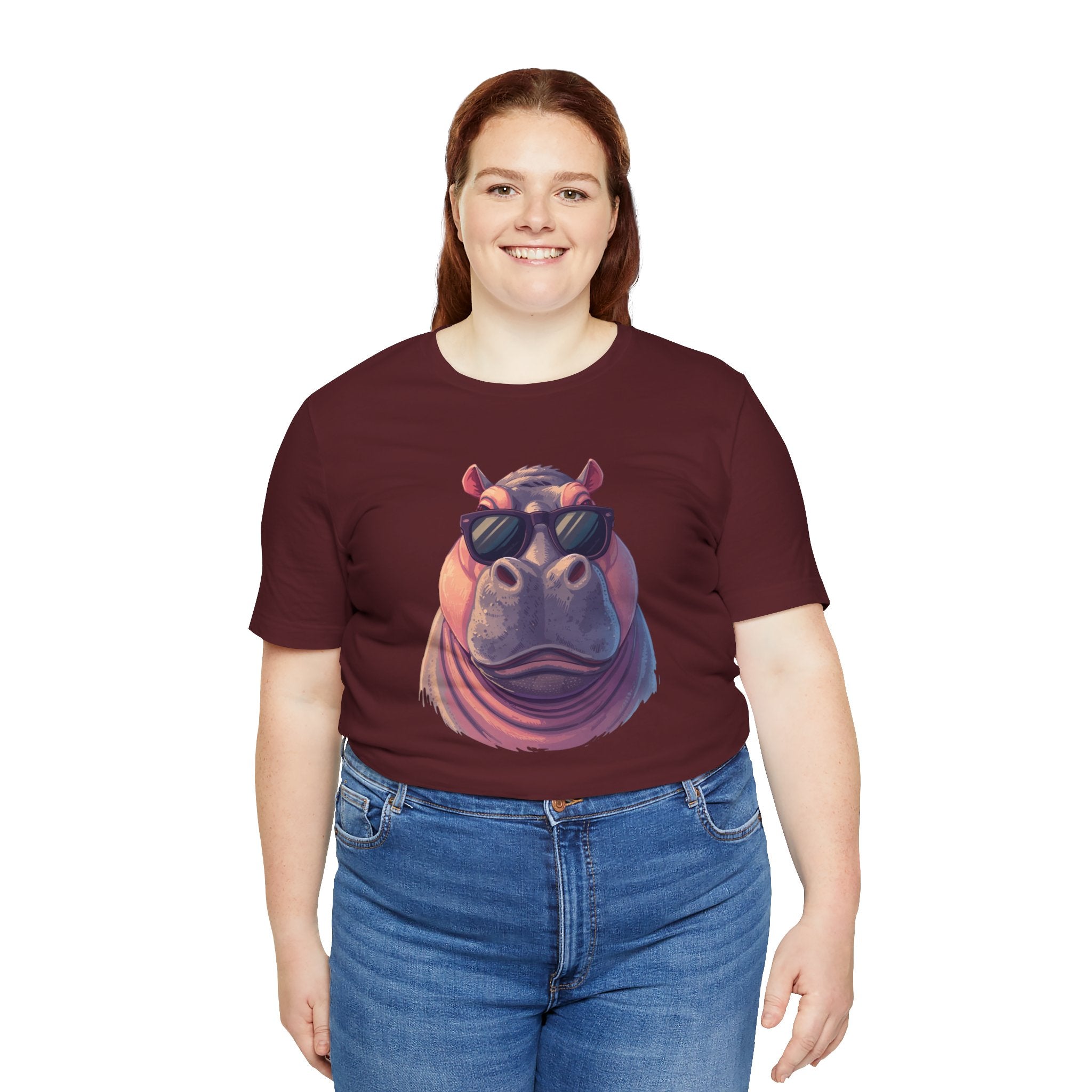 Hippo With Sunglasses Tee — Cool Funny Hippo Graphic T-Shirt