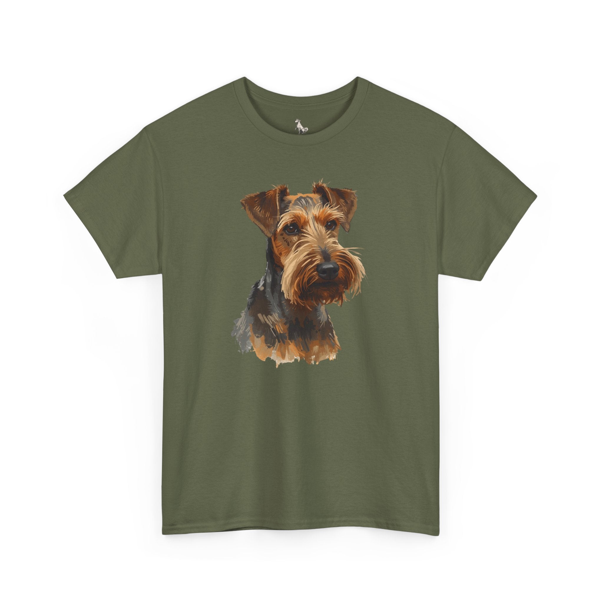 Airedale Terrier Portrait T‑Shirt – Realistic Dog Face Tee for Airedale Lovers