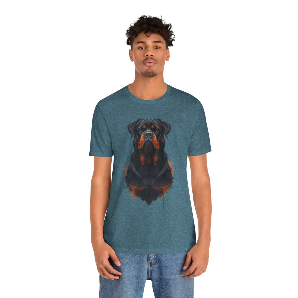 Rottweiler Portrait T‑Shirt — Realistic Dog Lover Tee