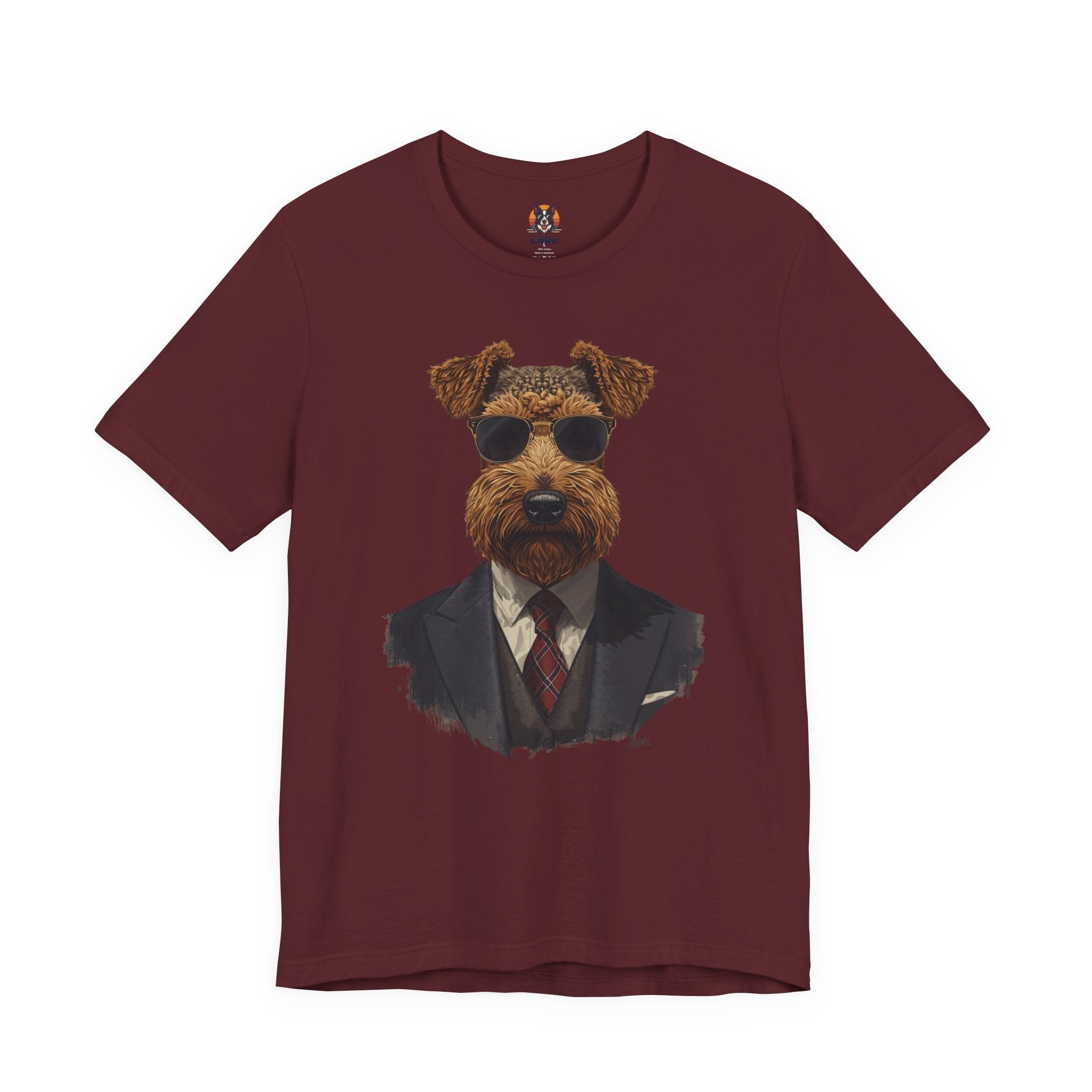 Airedale Gentleman T‑Shirt — Dog in Suit Graphic Tee