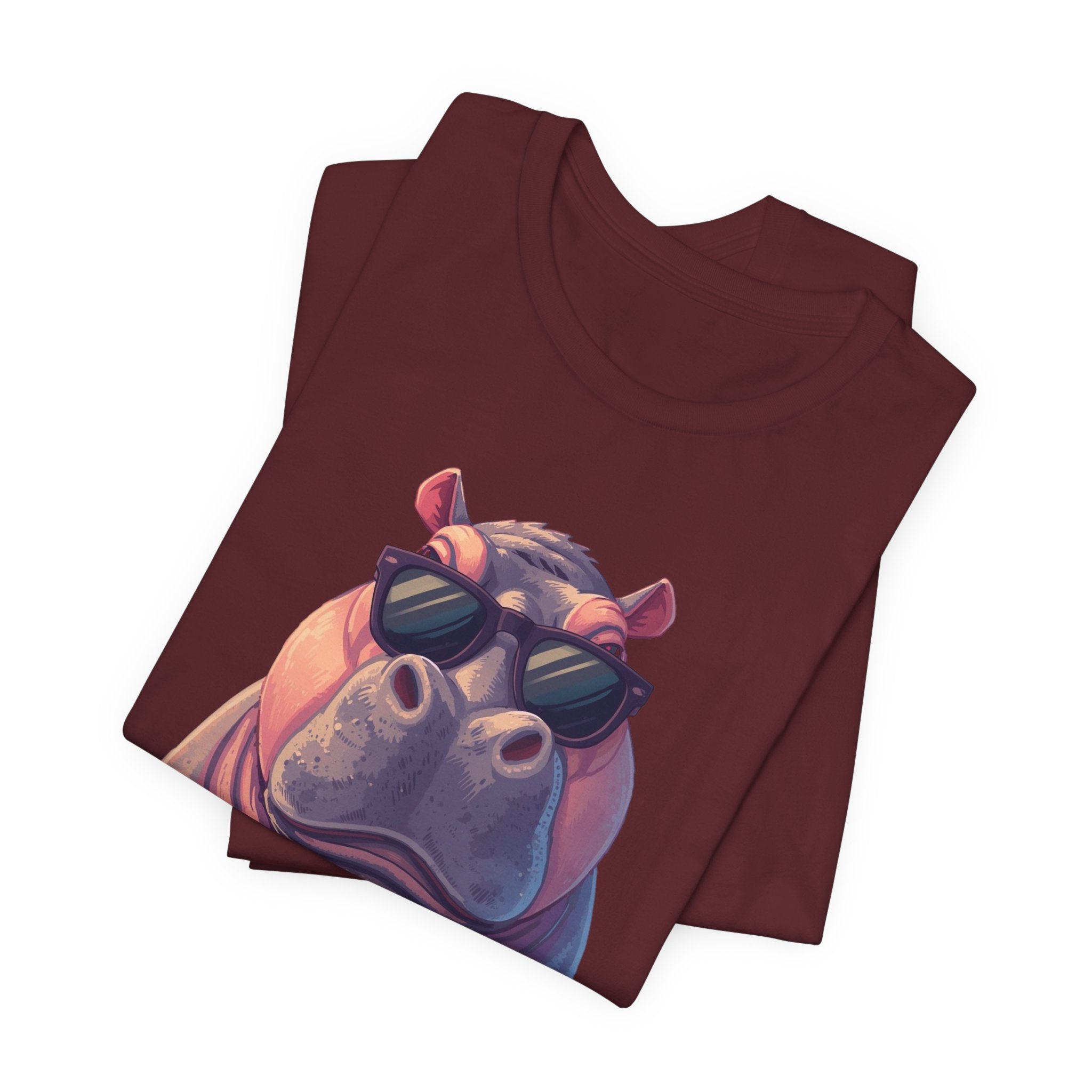 Hippo With Sunglasses Tee — Cool Funny Hippo Graphic T-Shirt