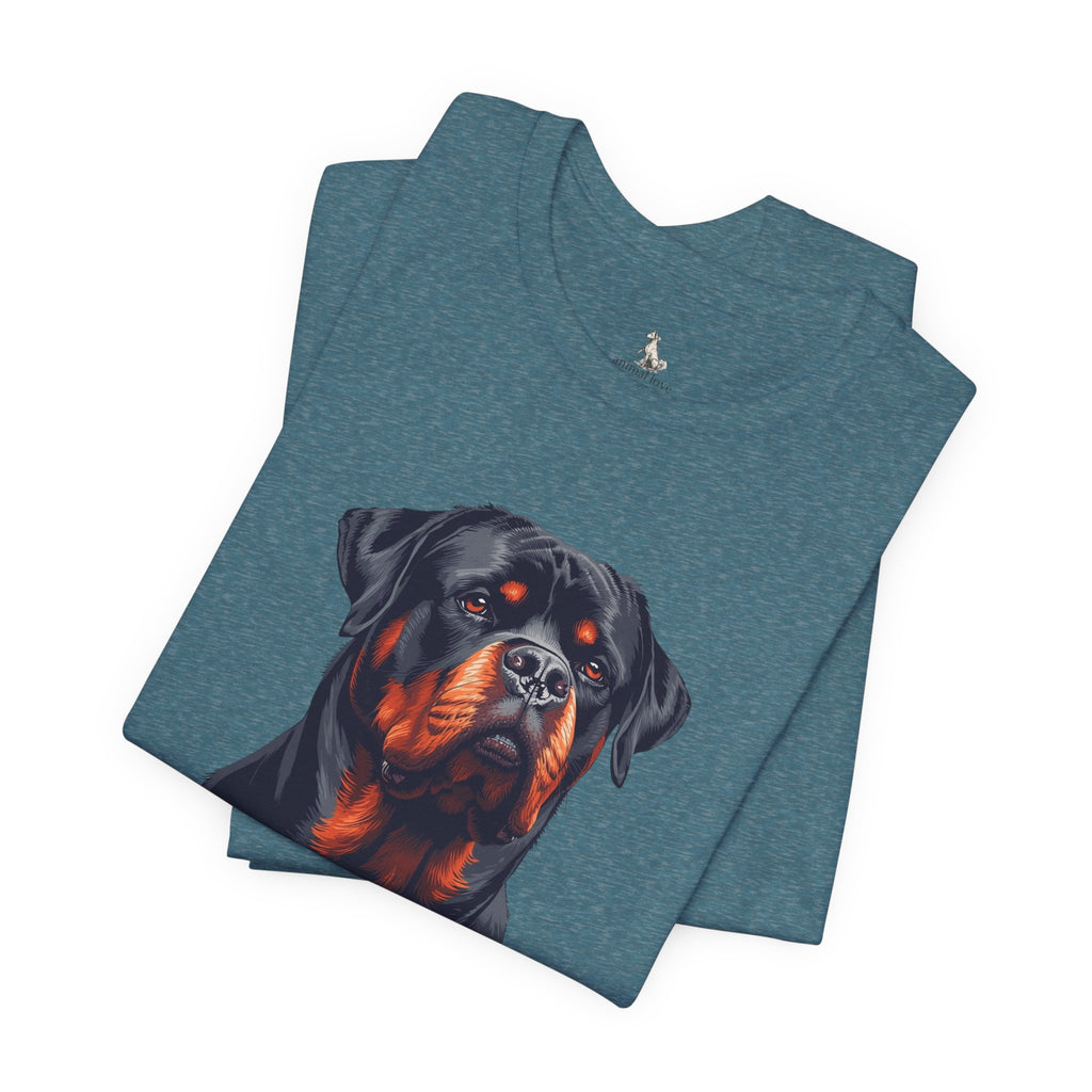 Rottweiler Portrait T-Shirt — Dog Head Tee for Rottweiler Lovers