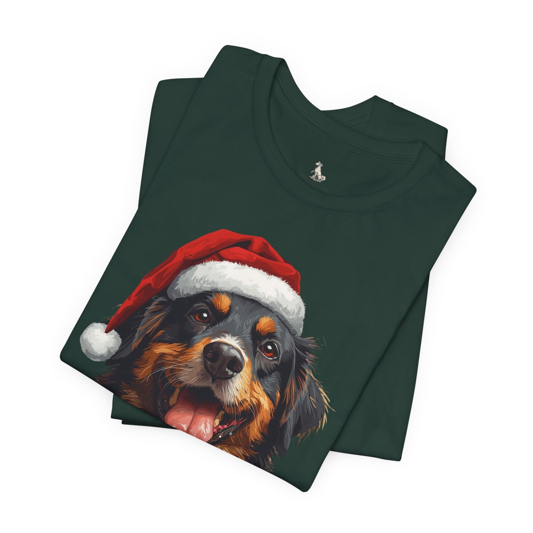 Christmas Bernese Mountain Dog T-Shirt — Santa Hat Holiday Tee