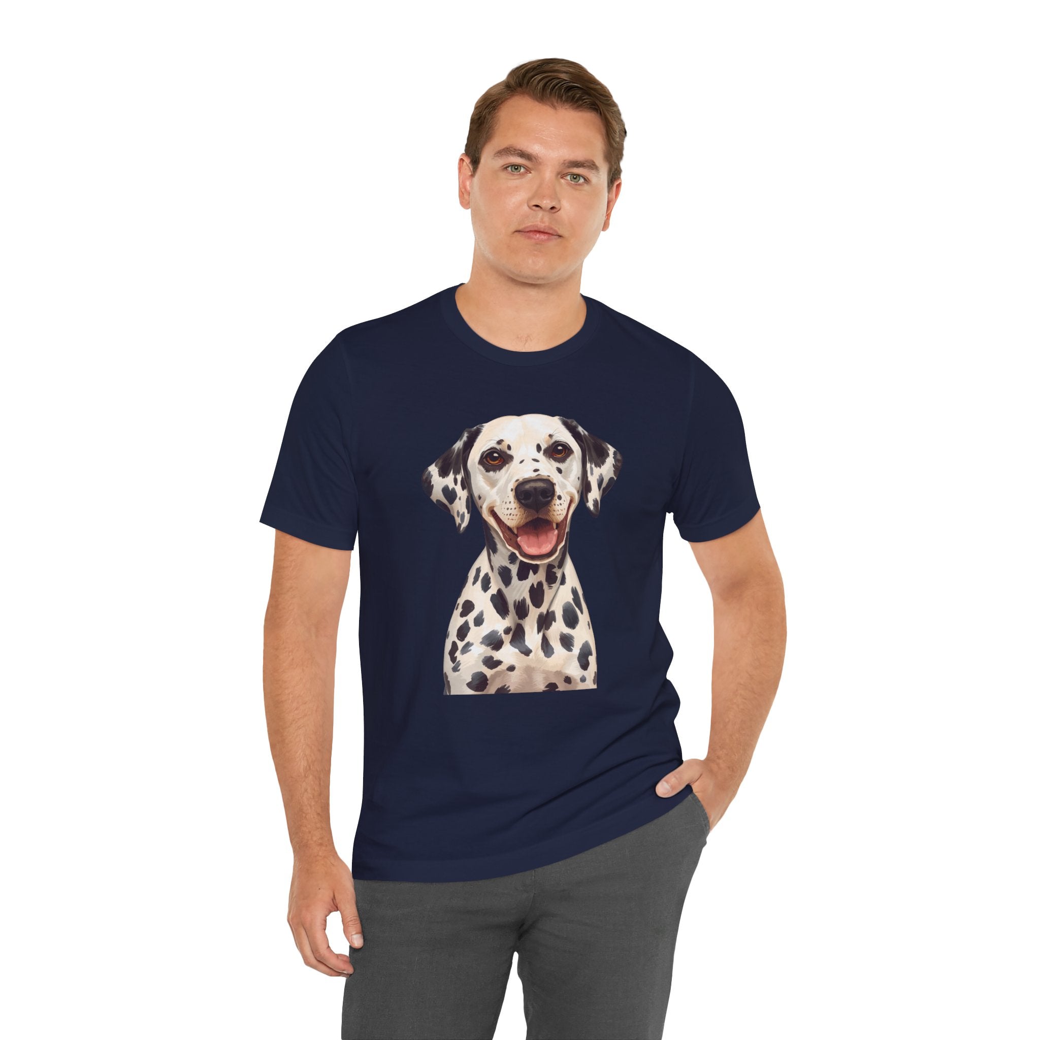 Dalmatian Dog Portrait Tee - Cute Smiling Spot Puppy T-Shirt