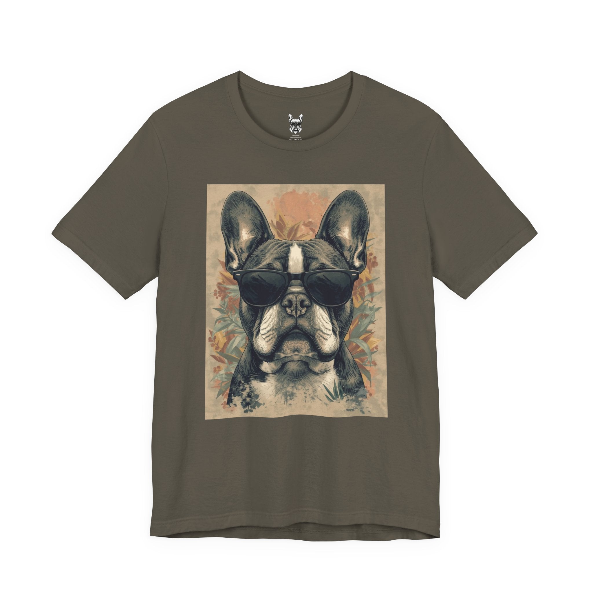 Cool French Bulldog Sunglasses T-Shirt — Vintage Dog Graphic Tee