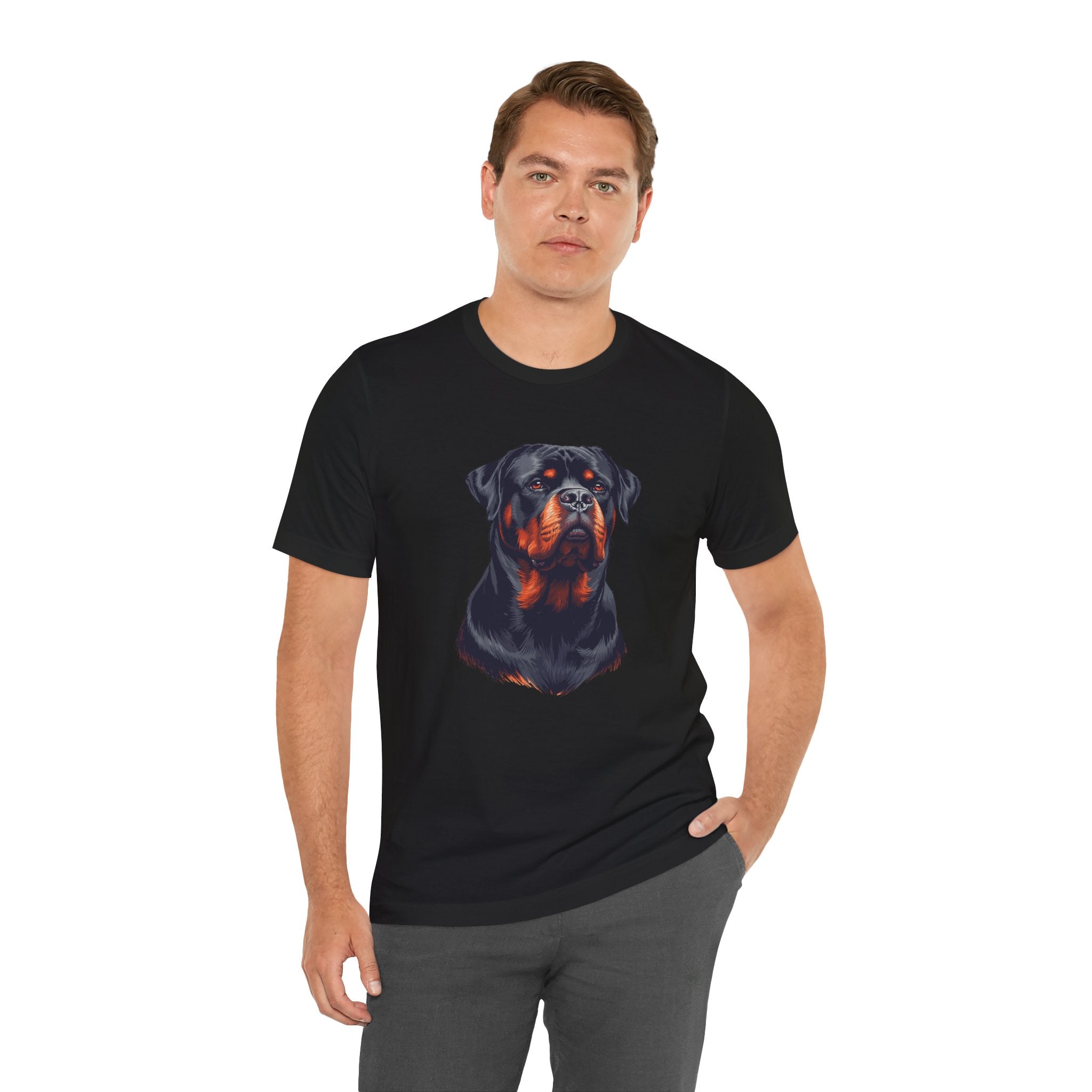 Rottweiler Portrait T-Shirt — Dog Head Tee for Rottweiler Lovers