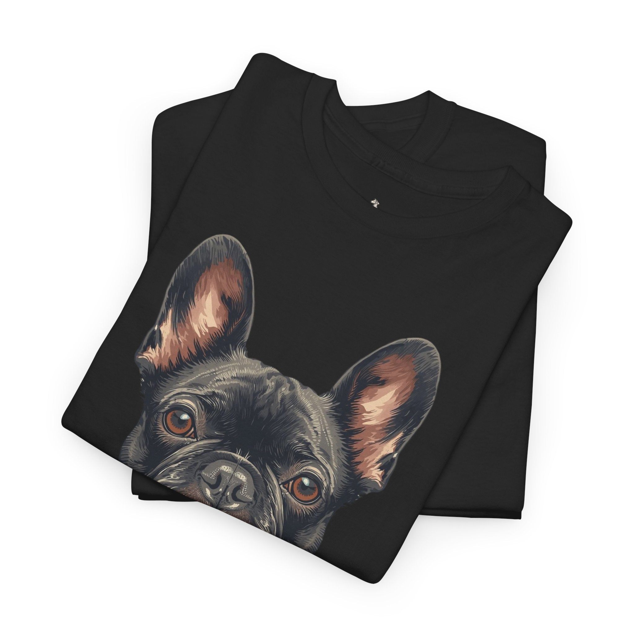 Black French Bulldog Portrait T-Shirt — Frenchie Love Graphic Tee