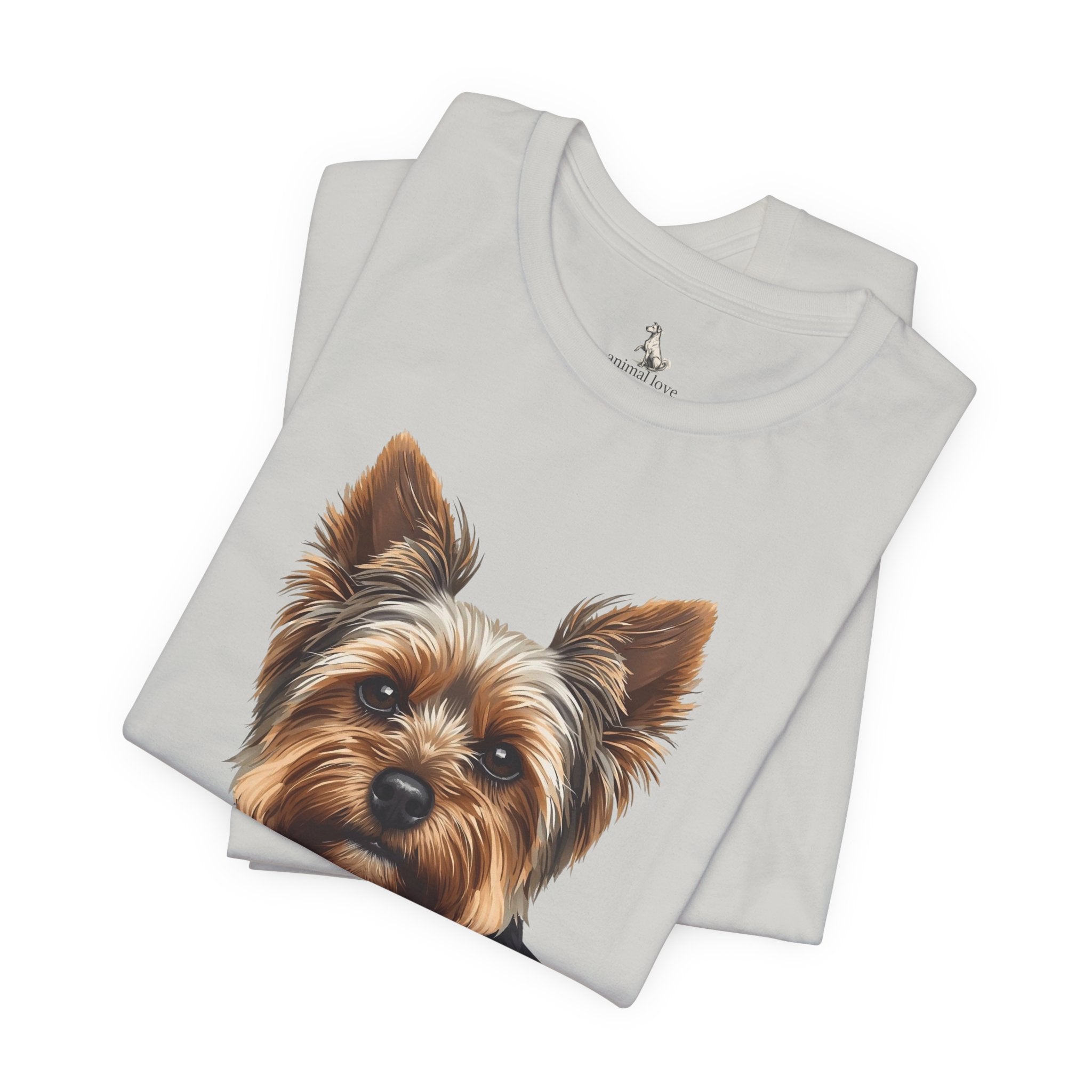 Yorkshire Terrier Portrait Tee — Realistic Cute Yorkie Dog T‑Shirt