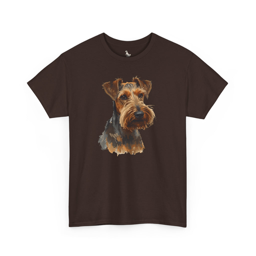 Airedale Terrier Portrait T‑Shirt – Realistic Dog Face Tee for Airedale Lovers