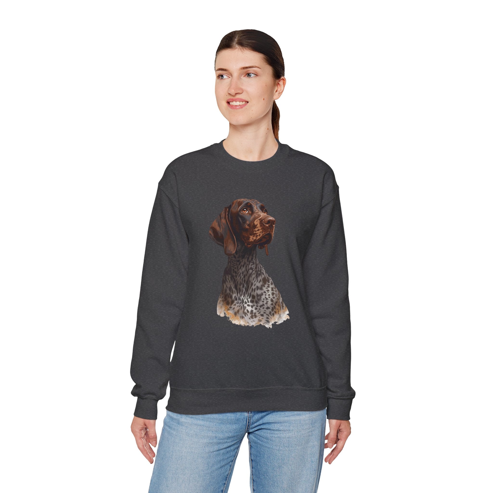 German Shorthaired Pointer Portrait Crewneck Sweatshirt